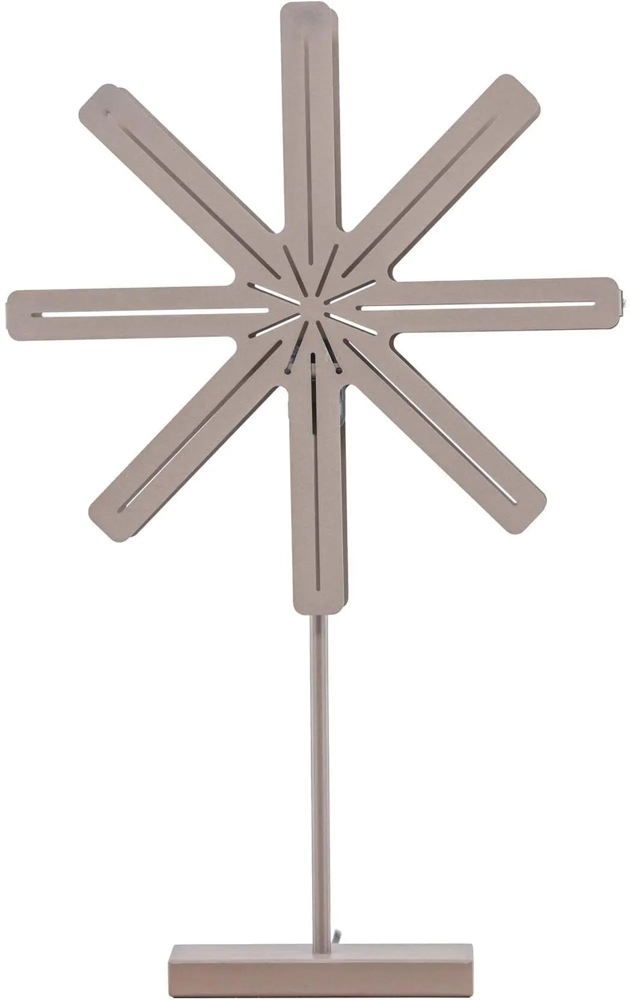 Die Säfsen Tischlampe von Venture Home: Stilvolles Design aus braunem Stahl, 67 cm hoch, mit Stern-Lampenschirm für warme Atmosphäre.