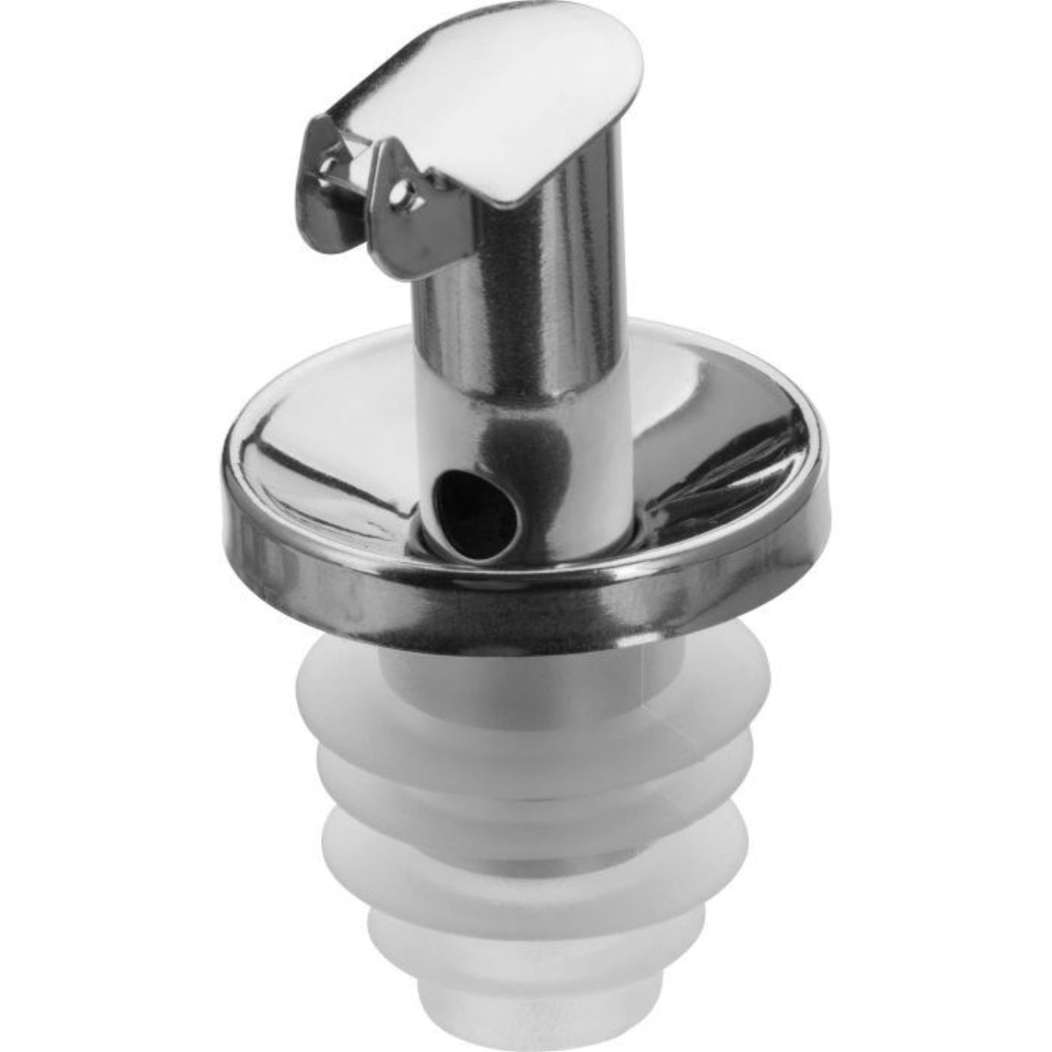 Praktischer Ausgießer aus Edelstahl mit Silikonkorken, ideal für Essig. Hochwertige Verarbeitung von Westmark, kompakt und funktional.