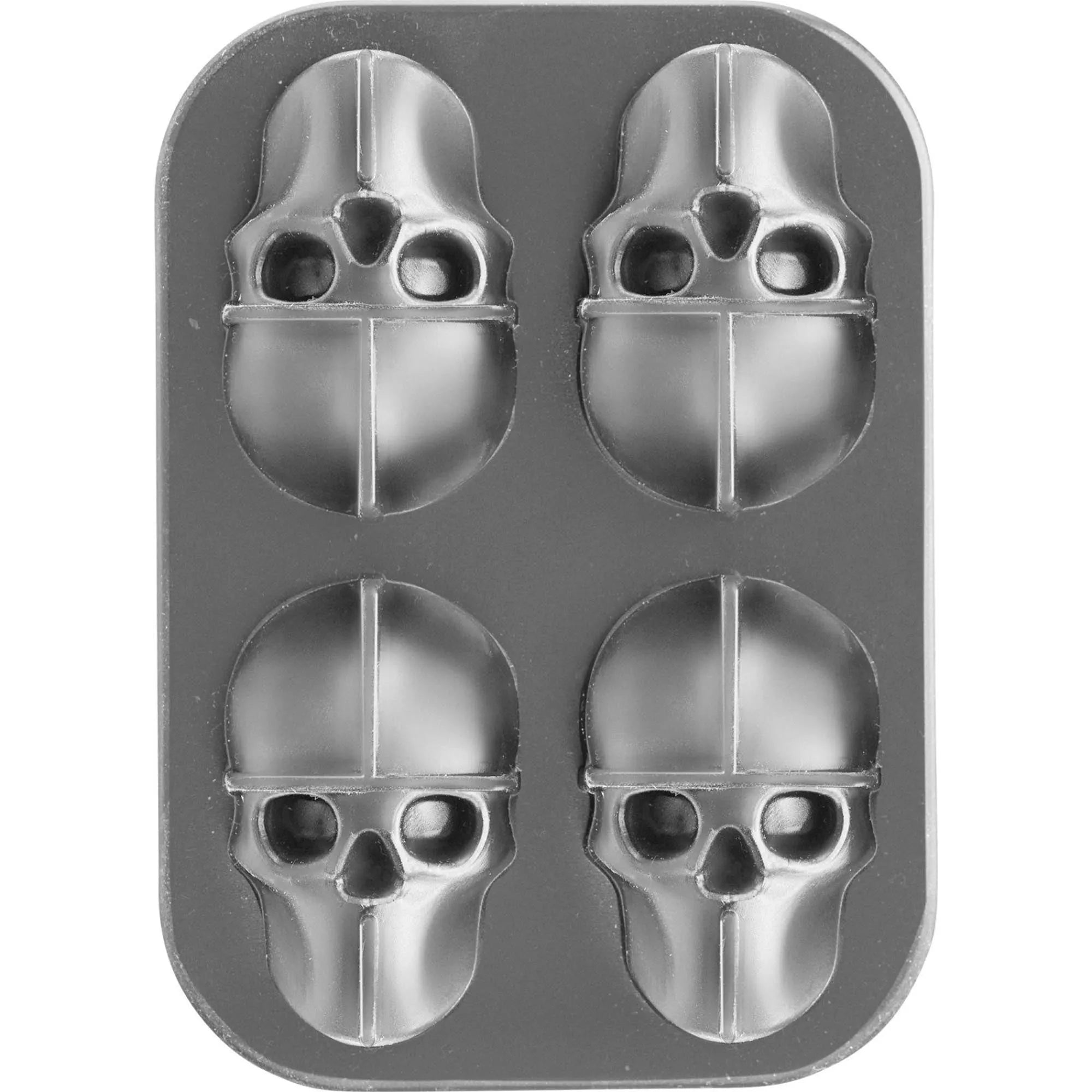 Eiswürfelbereiter mit Deckel Mr. Skully in Silber präsentiert im Onlineshop von KAQTU Design AG. Eiswürfelform ist von Westmark