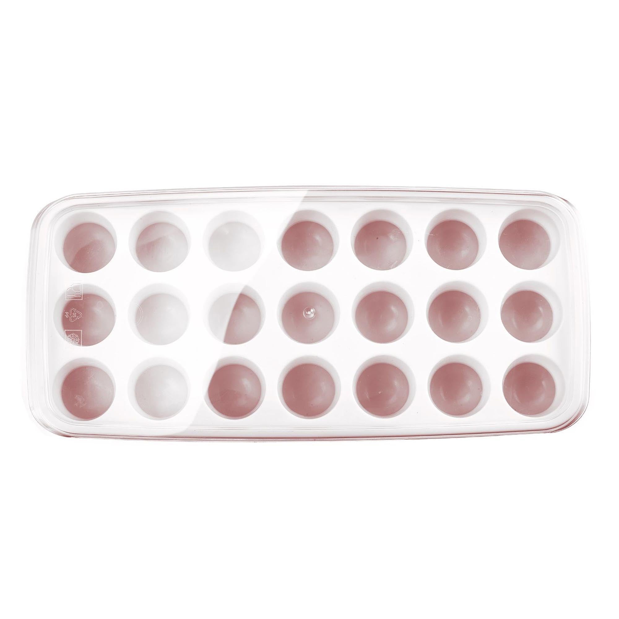 Praktisches 2er Set Eiswürfelbereiter mit Deckel von Westmark, ideal für saubere und einfache Eiswürfelzubereitung.
