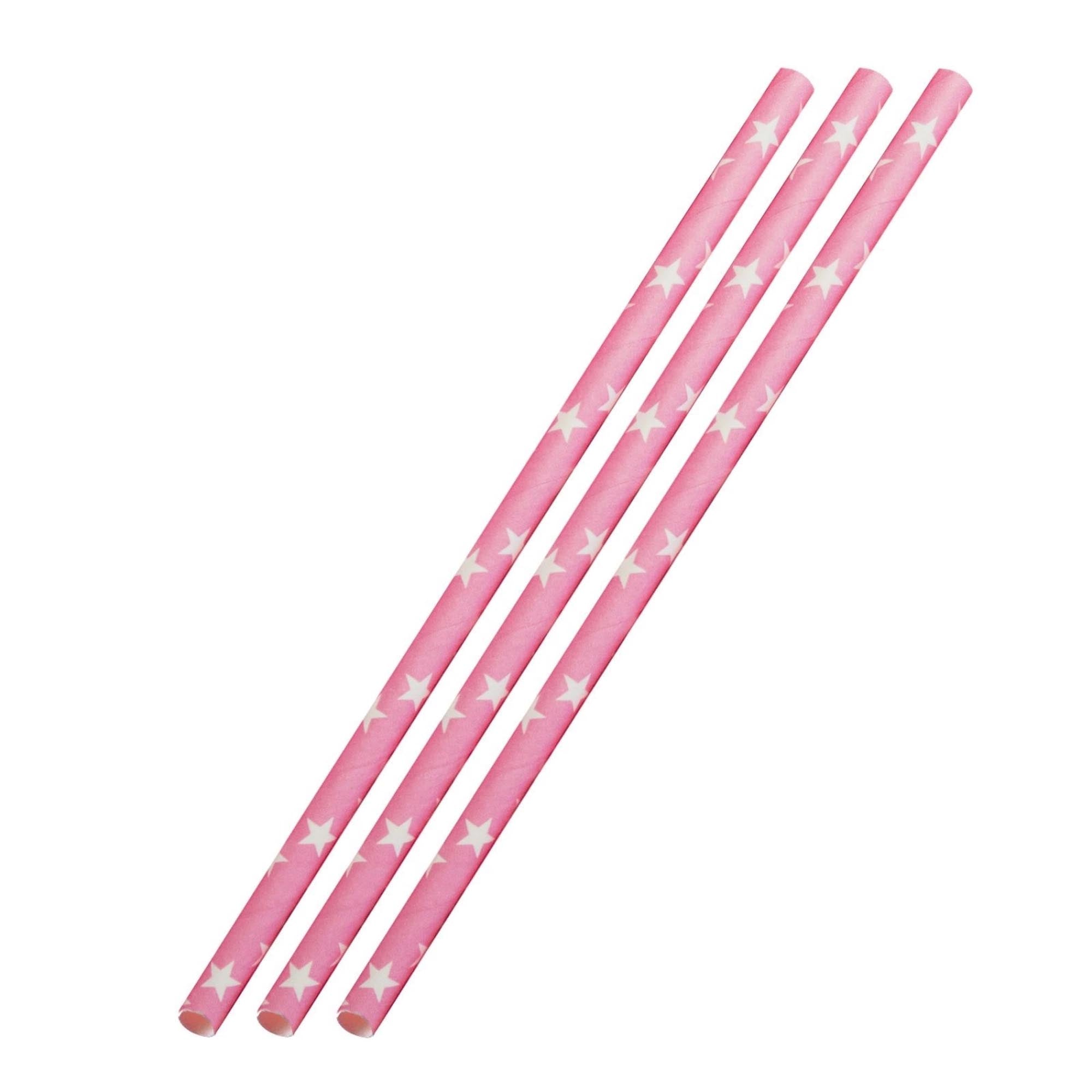 50 Papier-Trinkhalme, rosa mit weißen Sternen, 19,7cm ,50sb in Pink präsentiert im Onlineshop von KAQTU Design AG. Barzubehör ist von Westmark