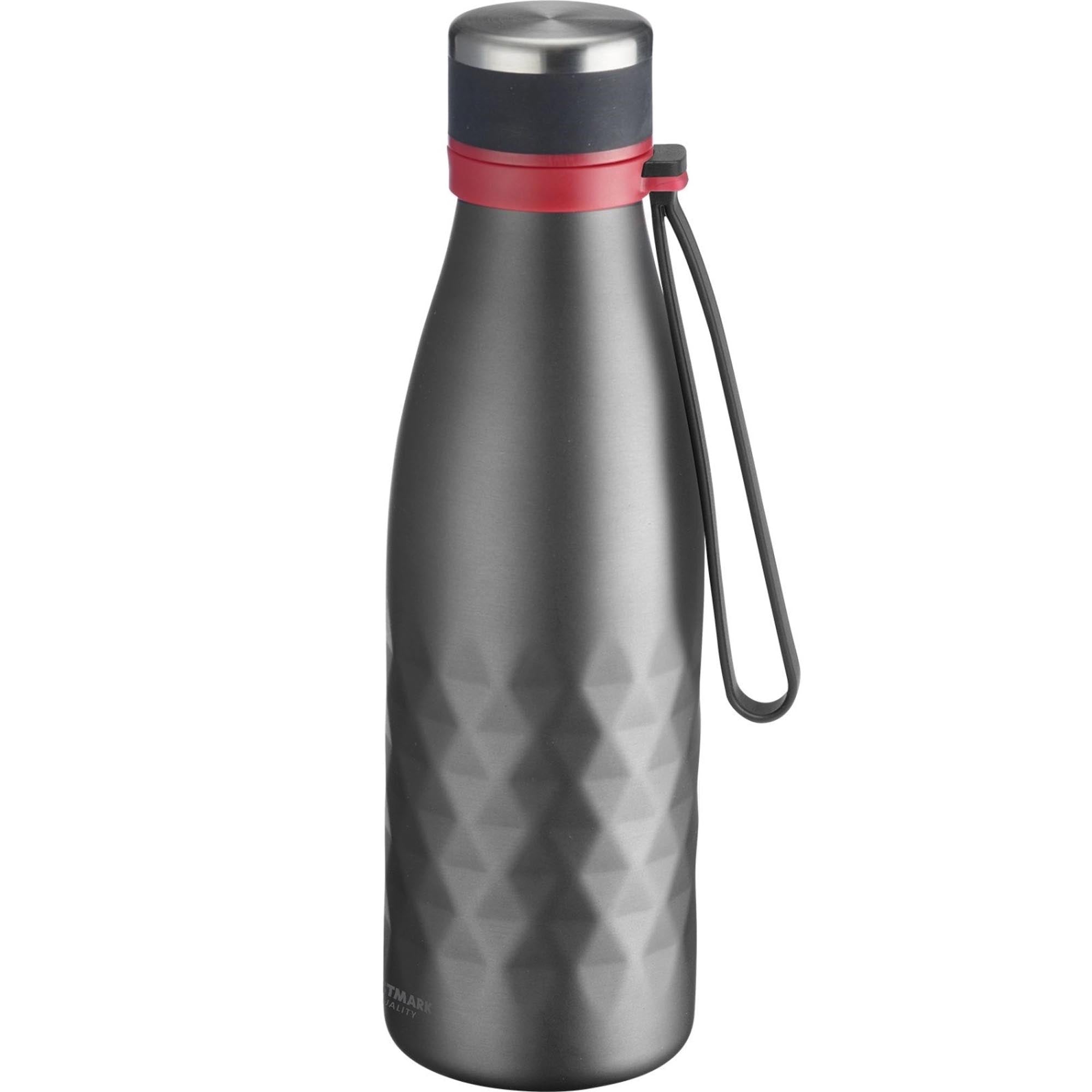 Isolierflasche Viva, 0,55 l, anthrazit, sb in Silber präsentiert im Onlineshop von KAQTU Design AG. Trinkflasche ist von Westmark
