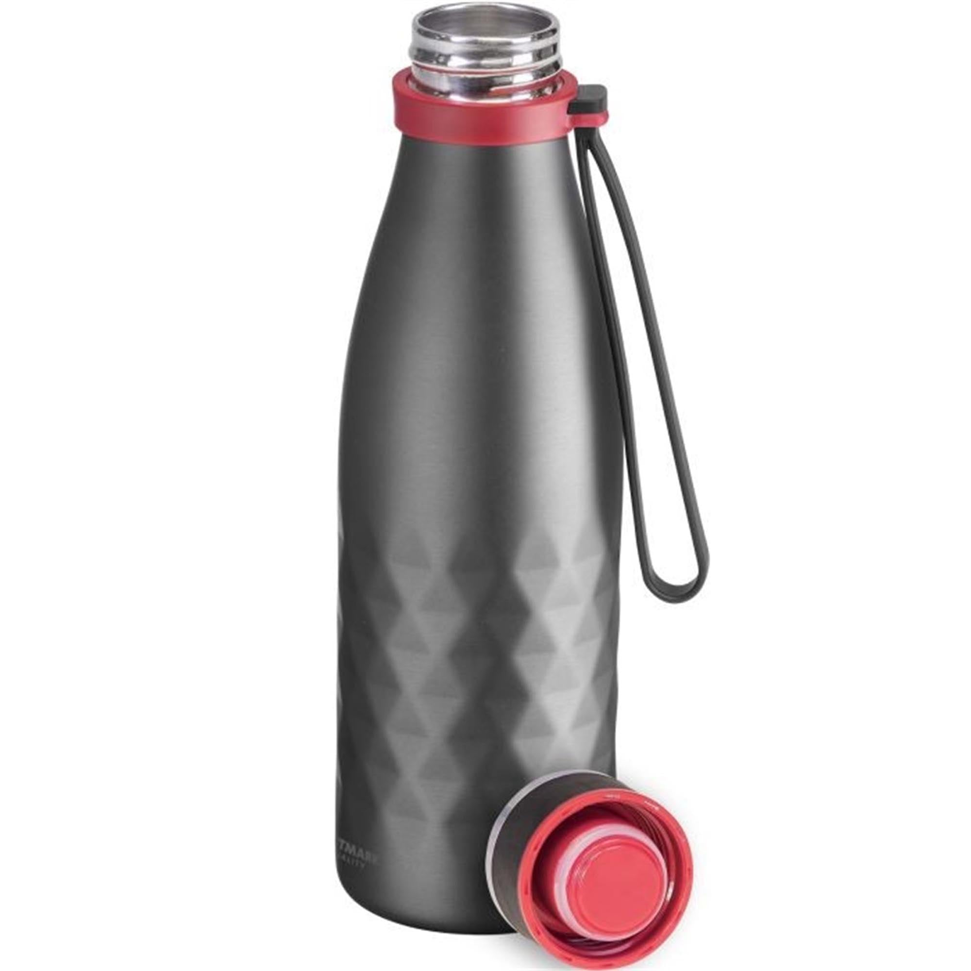 Isolierflasche Viva, 0,55 l, anthrazit, sb in Silber präsentiert im Onlineshop von KAQTU Design AG. Trinkflasche ist von Westmark