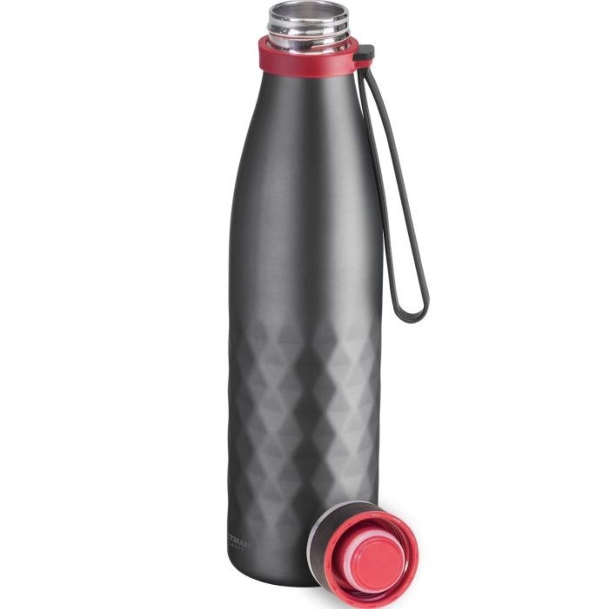 Isolierflasche Viva, 0,70 l, anthrazit, sb in Silber präsentiert im Onlineshop von KAQTU Design AG. Trinkflasche ist von Westmark