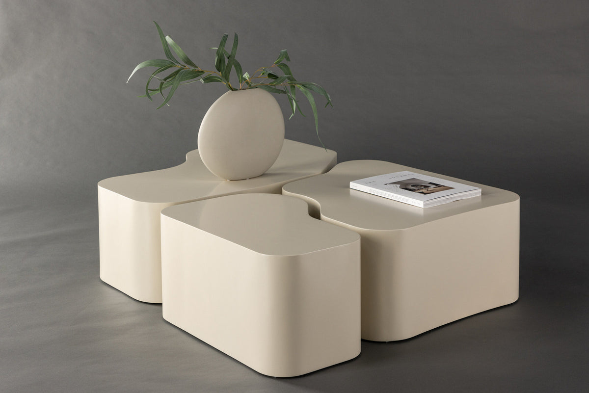 Nordland Coffee Tisch in Beige präsentiert im Onlineshop von KAQTU Design AG. Beistelltisch ist von Venture Home