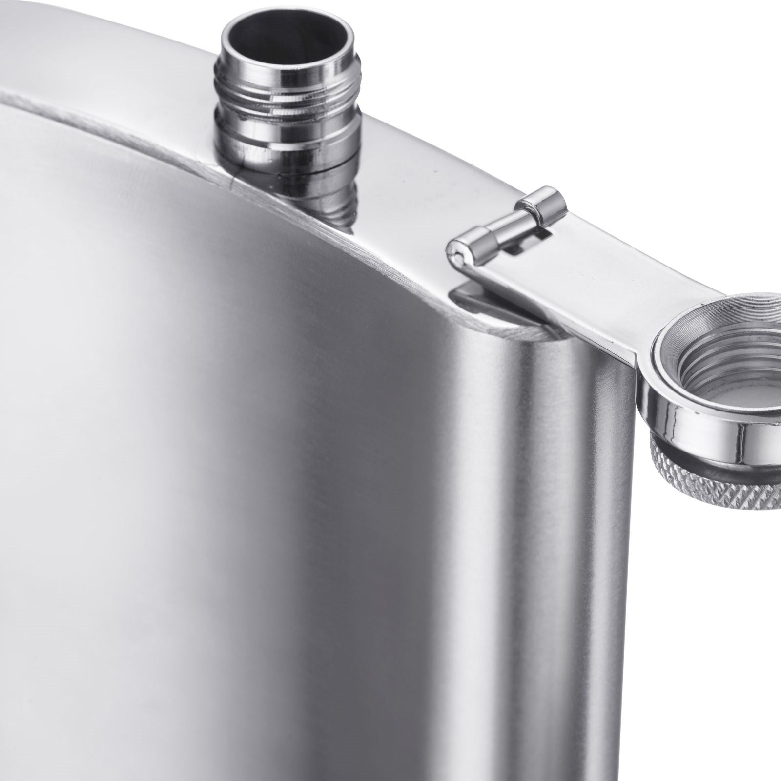 Flachmann mit Trichter Delano, 236ml in Silber präsentiert im Onlineshop von KAQTU Design AG. Trinkflasche ist von Westmark