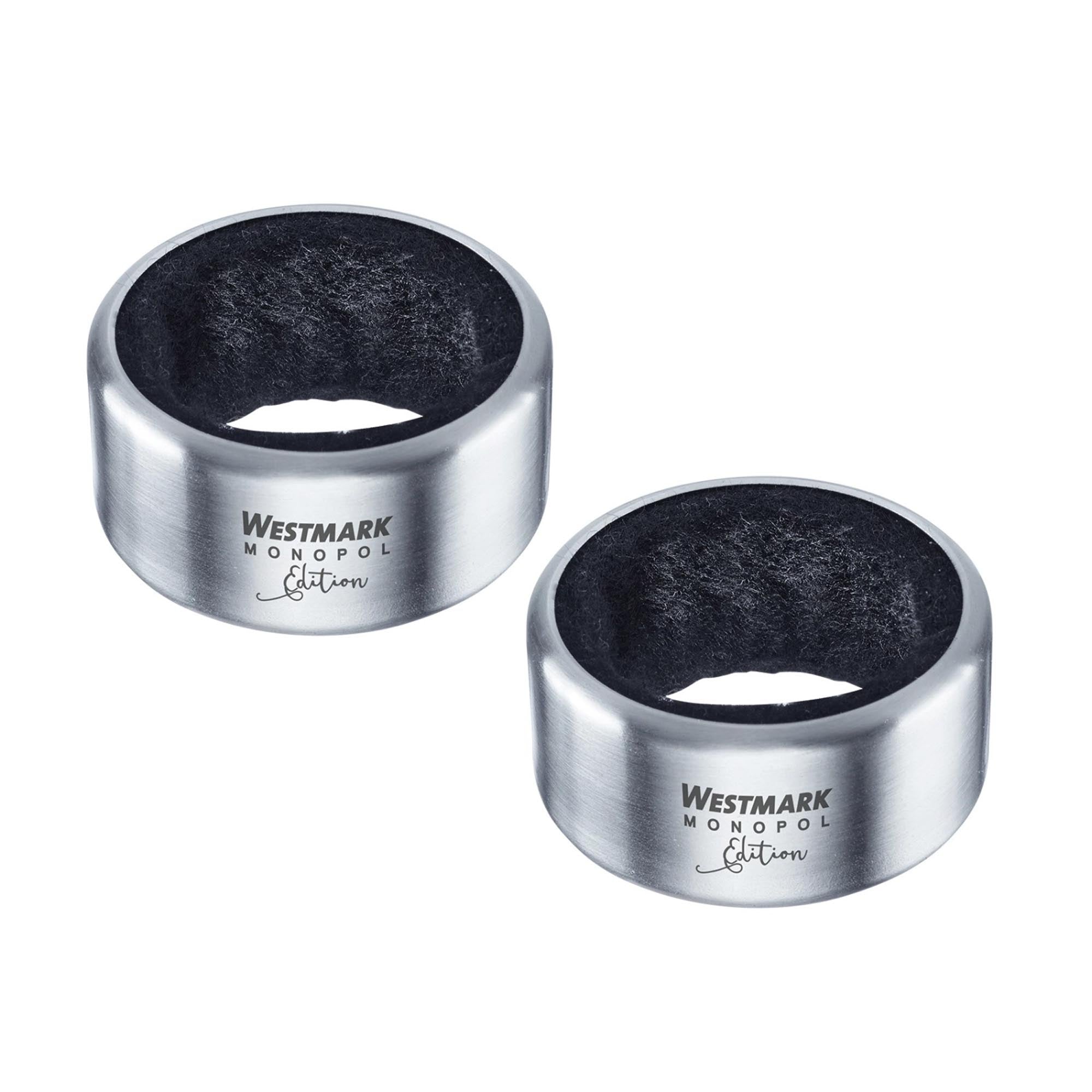 2er Set Tropfringen Alessio Monopol Edition in Silber präsentiert im Onlineshop von KAQTU Design AG. Barzubehör ist von Westmark