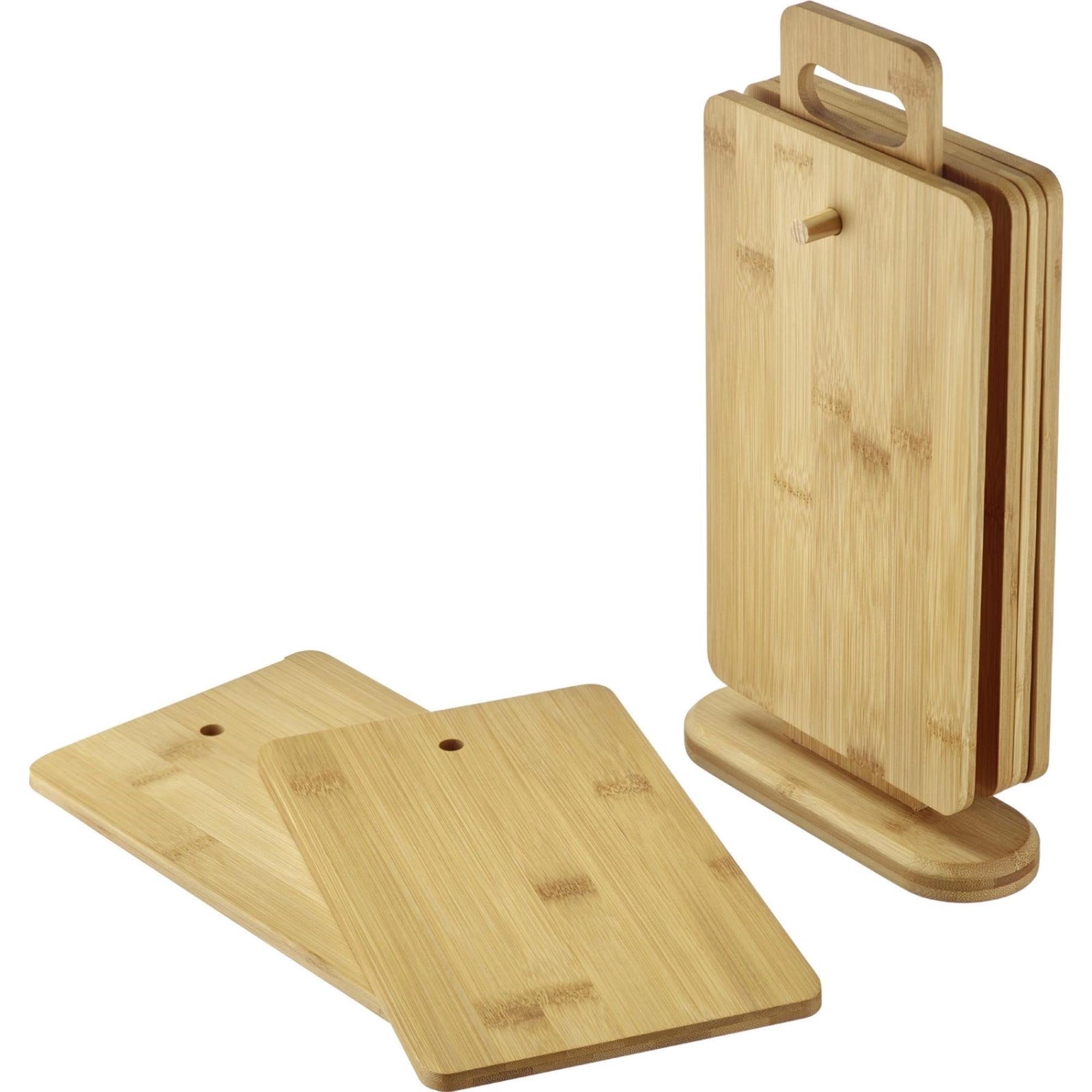 7 tlg. Set Frühstücksbrettchen, 6 Brettchen und 1 Halter in Braun präsentiert im Onlineshop von KAQTU Design AG. Teller ist von Westmark