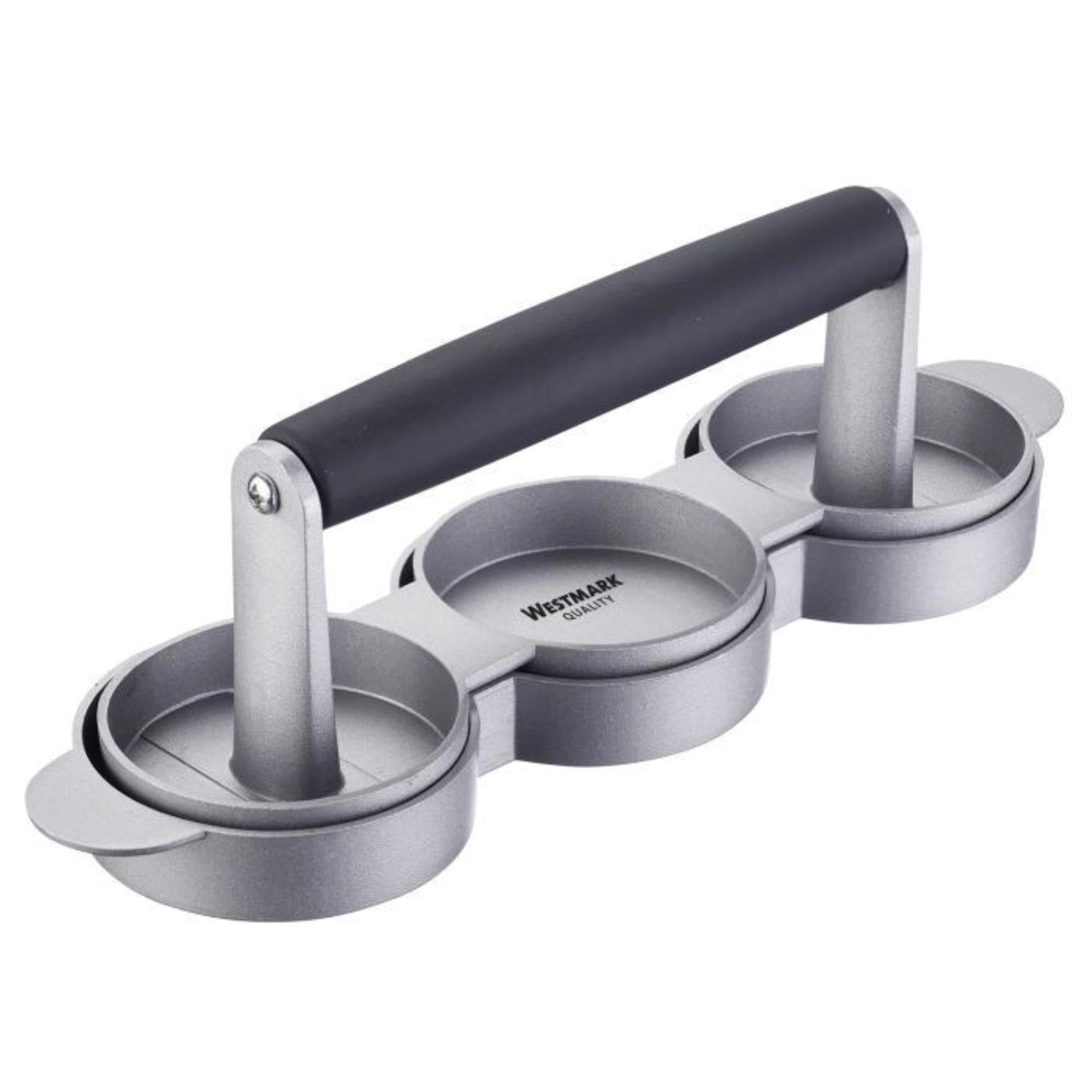 Entdecken Sie den Mini-Hamburgermaker Trio von Westmark! Perfekt für die Zubereitung von 3 Mini-Burgern, ideal für Grillpartys und kreative Rezepte.