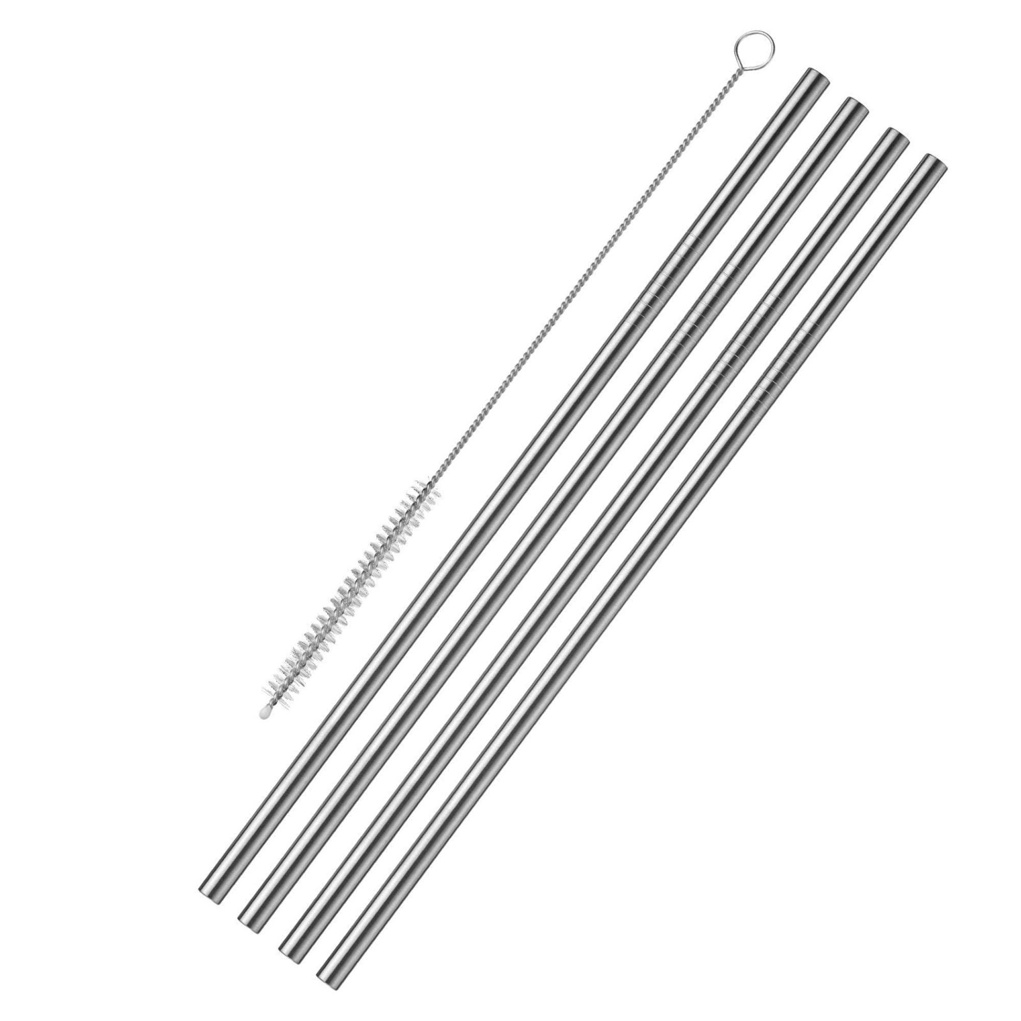 4 Trinkhalme Edelstahl geradeu. Reinigungsb. in Silber präsentiert im Onlineshop von KAQTU Design AG. Barzubehör ist von Westmark