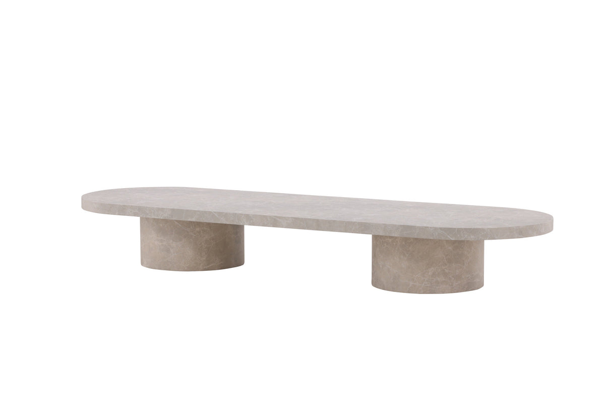 Narvik Sofatisch in Marmoroptik präsentiert im Onlineshop von KAQTU Design AG. Beistelltisch ist von Venture Home