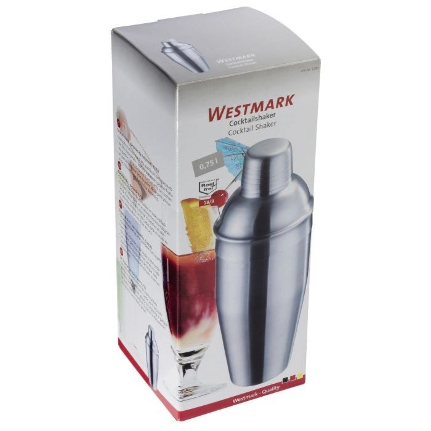 Cocktailshaker, 3 tlg., 0,75 l