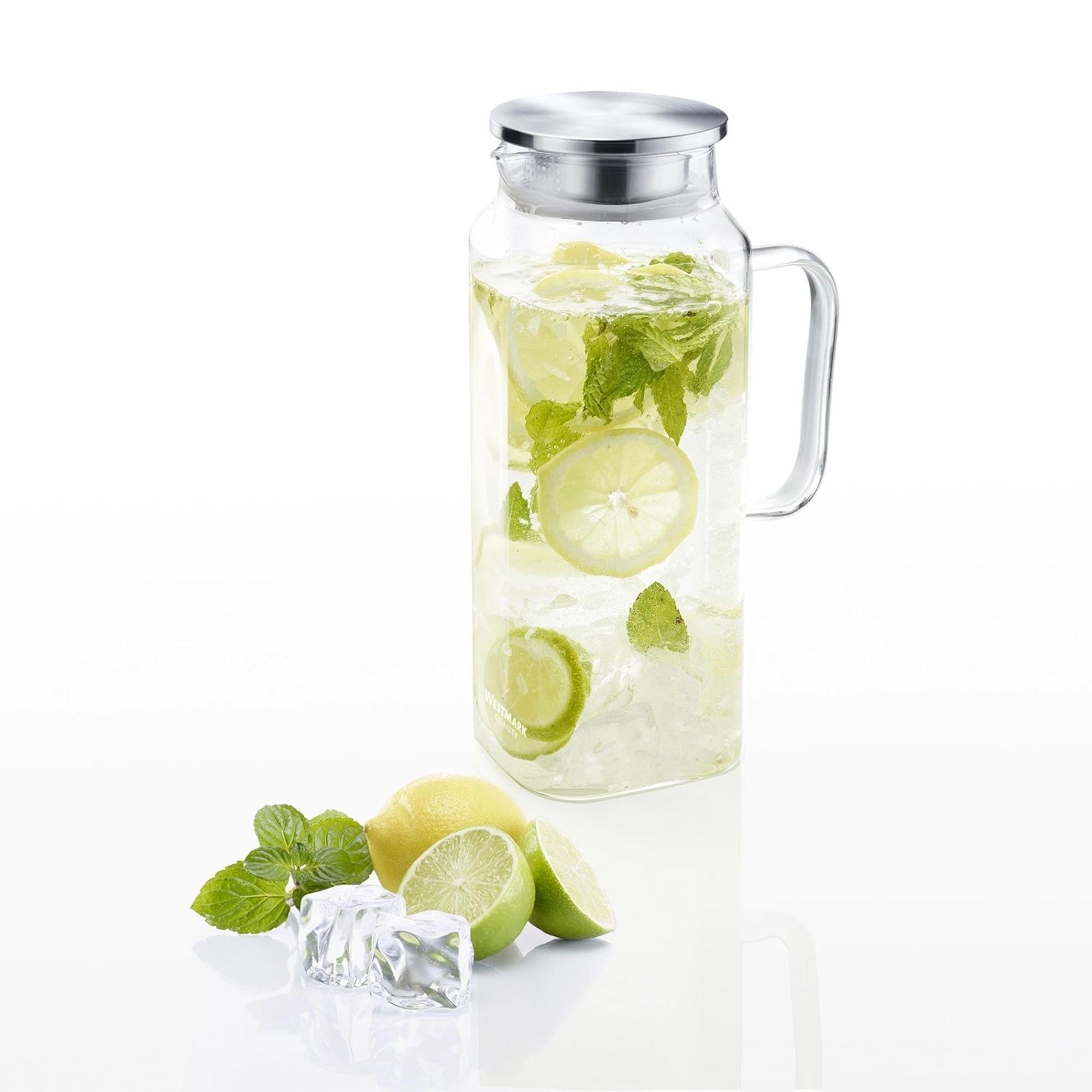 Stilvolle 1.8 l Wasserkaraffe Puro von Westmark, hitzebeständig, perfekt für das Servieren von kalten und heißen Getränken.