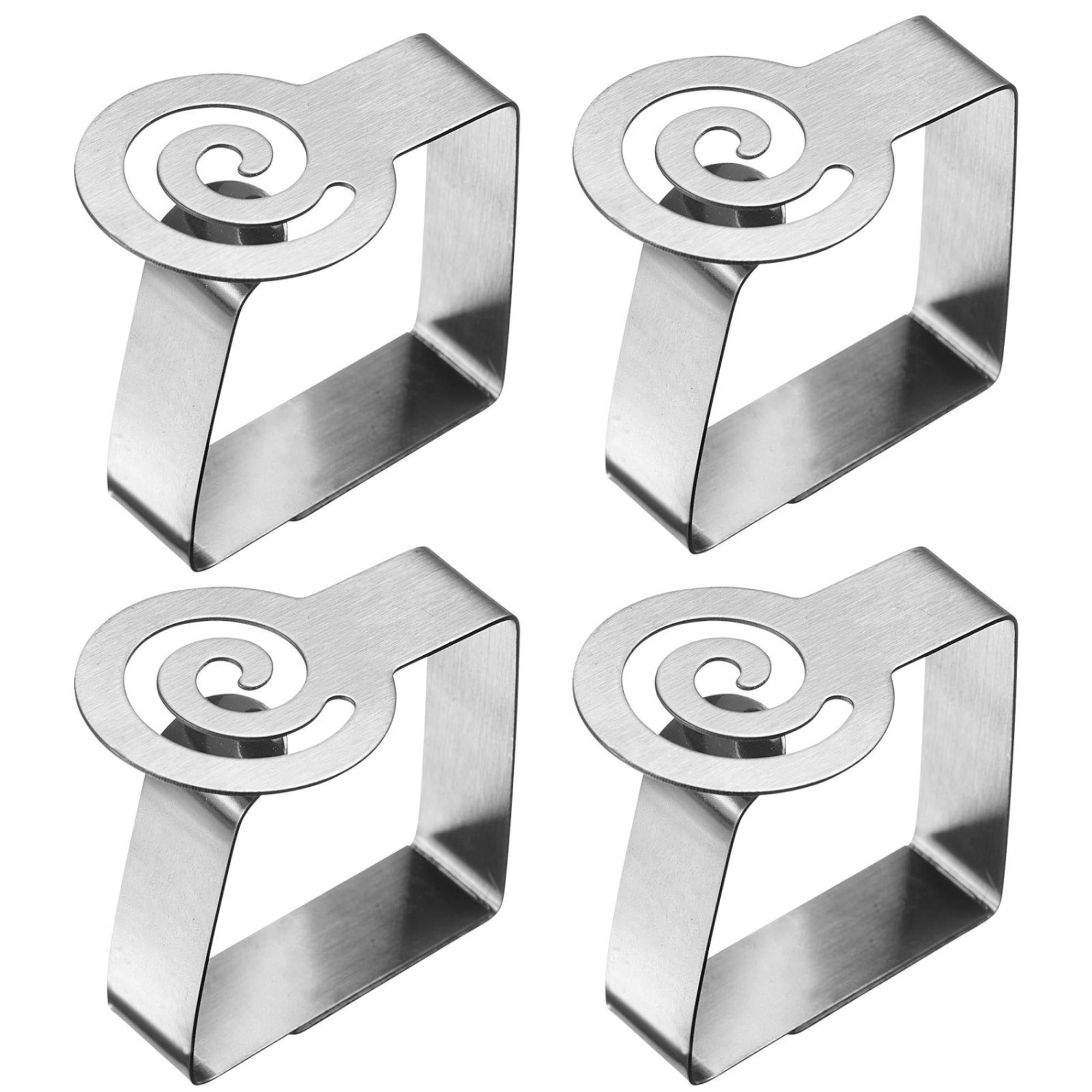 4er Set Tischtuchklammern Spiral, Edelstahl in Silber präsentiert im Onlineshop von KAQTU Design AG. Küchenhelfer ist von Westmark