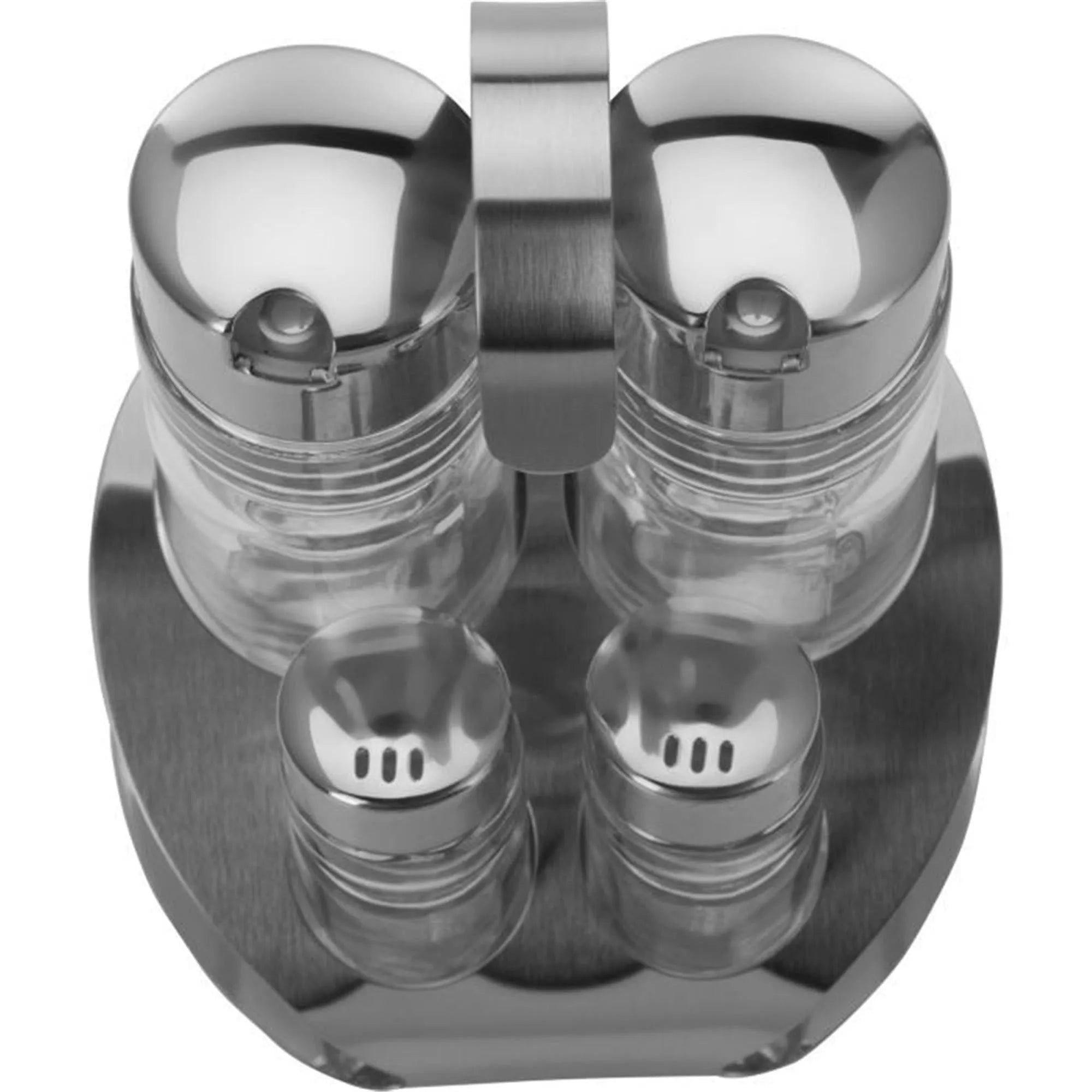 Elegantes 4-teiliges Menage-Set von Westmark für Salz, Pfeffer, Essig und Öl, ideal für den stilvollen Tisch.