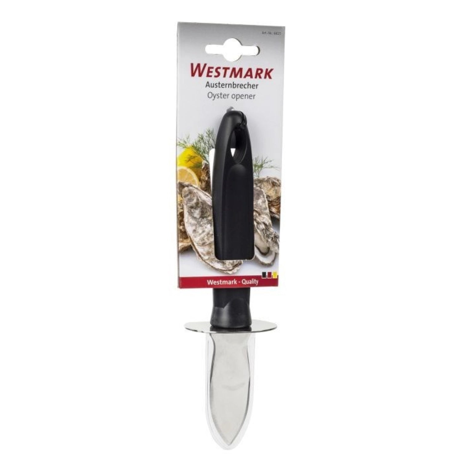 Praktischer Austernbrecher von Westmark, ideal für müheloses Öffnen von Austern und ein Must-Have für jeden Meeresfrüchte-Liebhaber.