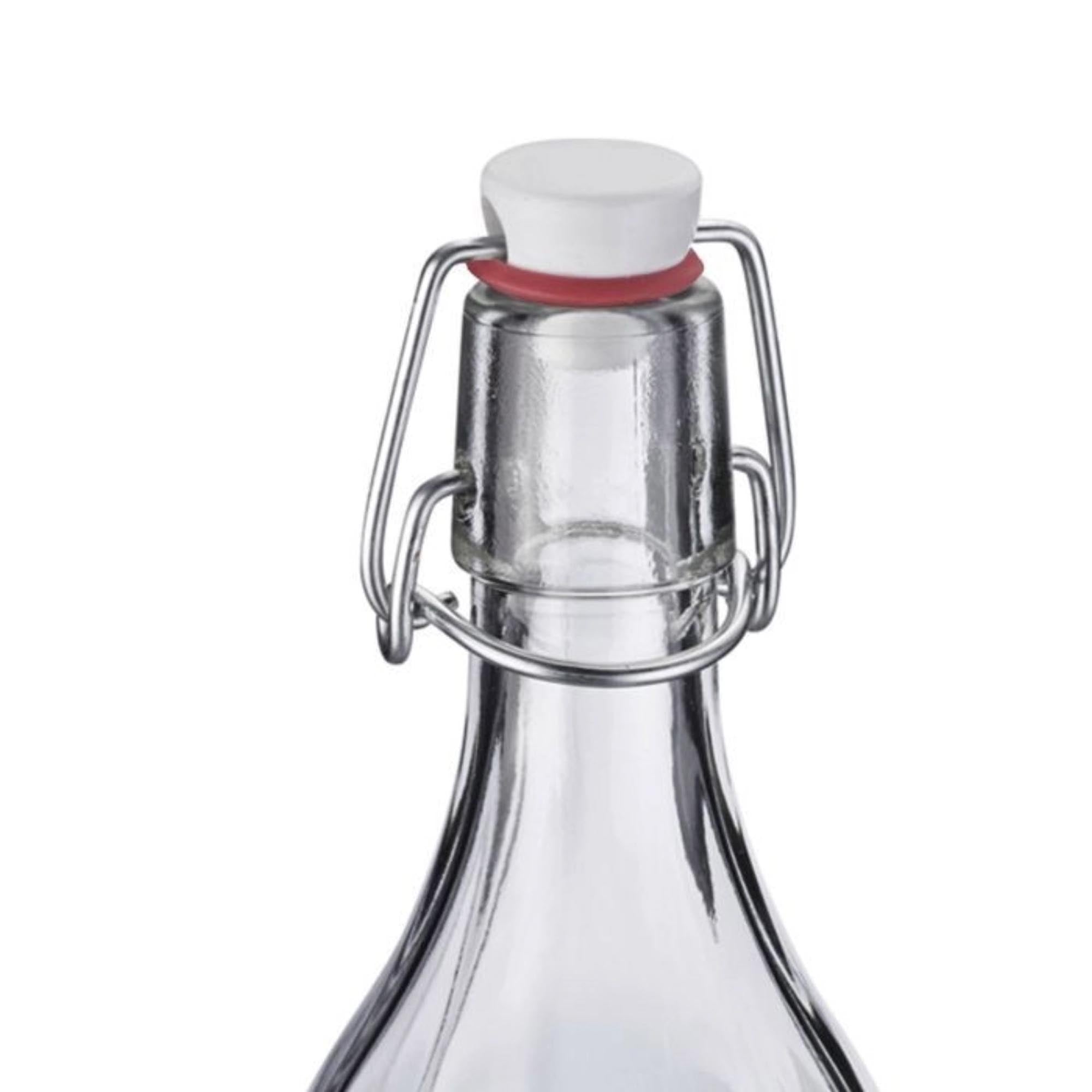 Bügelverschlussflasche mehrkant, 1 l in Transparent präsentiert im Onlineshop von KAQTU Design AG. Trinkflasche ist von Westmark
