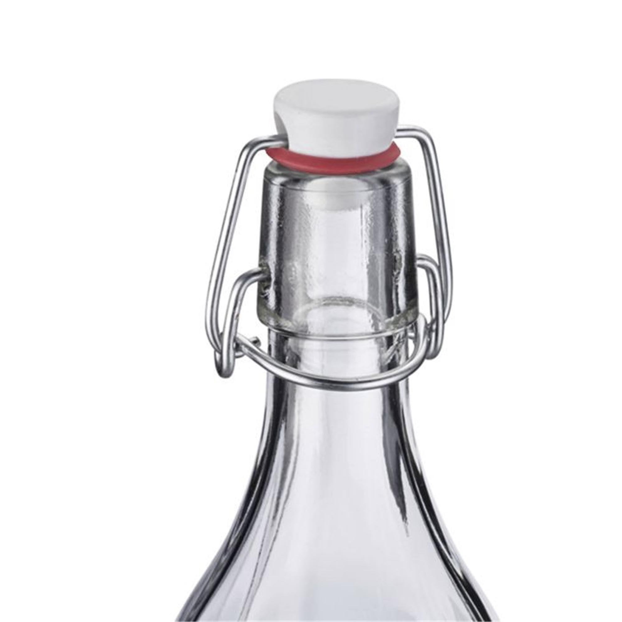 Bügelverschlussflasche mehrkant, 1 l in Transparent präsentiert im Onlineshop von KAQTU Design AG. Trinkflasche ist von Westmark