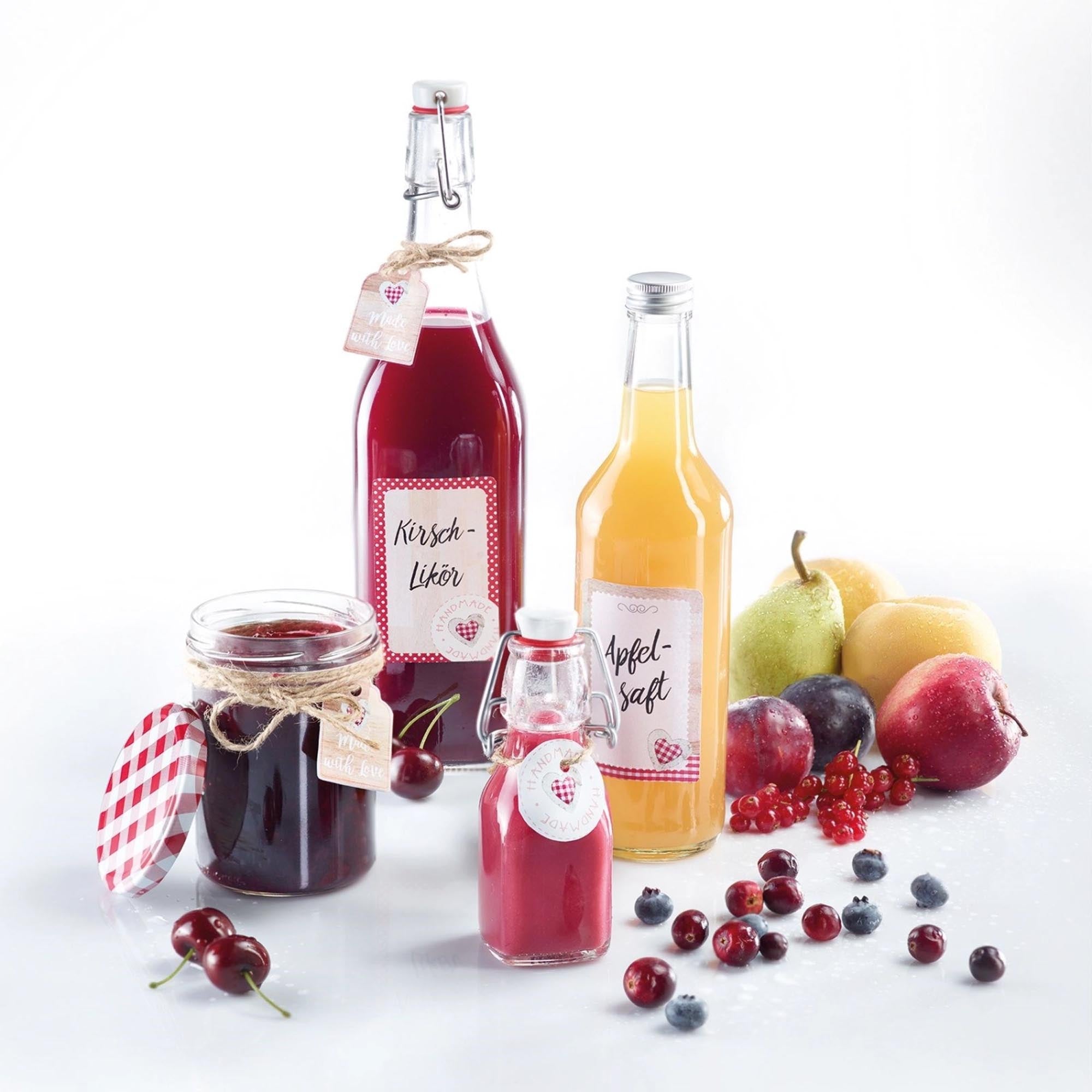 Bügelverschlussflasche eckig, 125ml in Transparent präsentiert im Onlineshop von KAQTU Design AG. Trinkflasche ist von Westmark