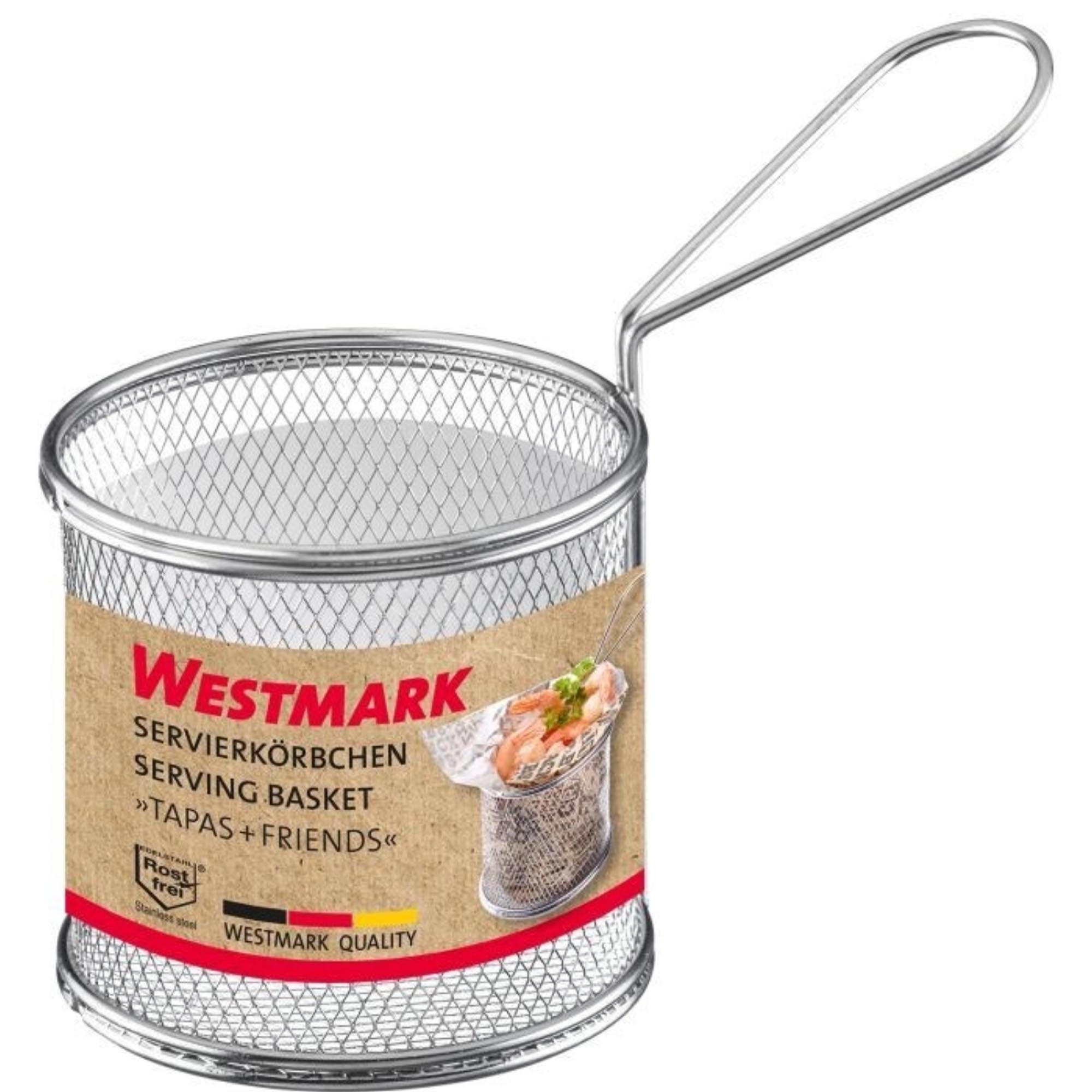 Rundes Servierkörbchen von Westmark, 9x13cm, perfekt für Tapas und Snacks, stilvoll und funktional für gesellige Momente.