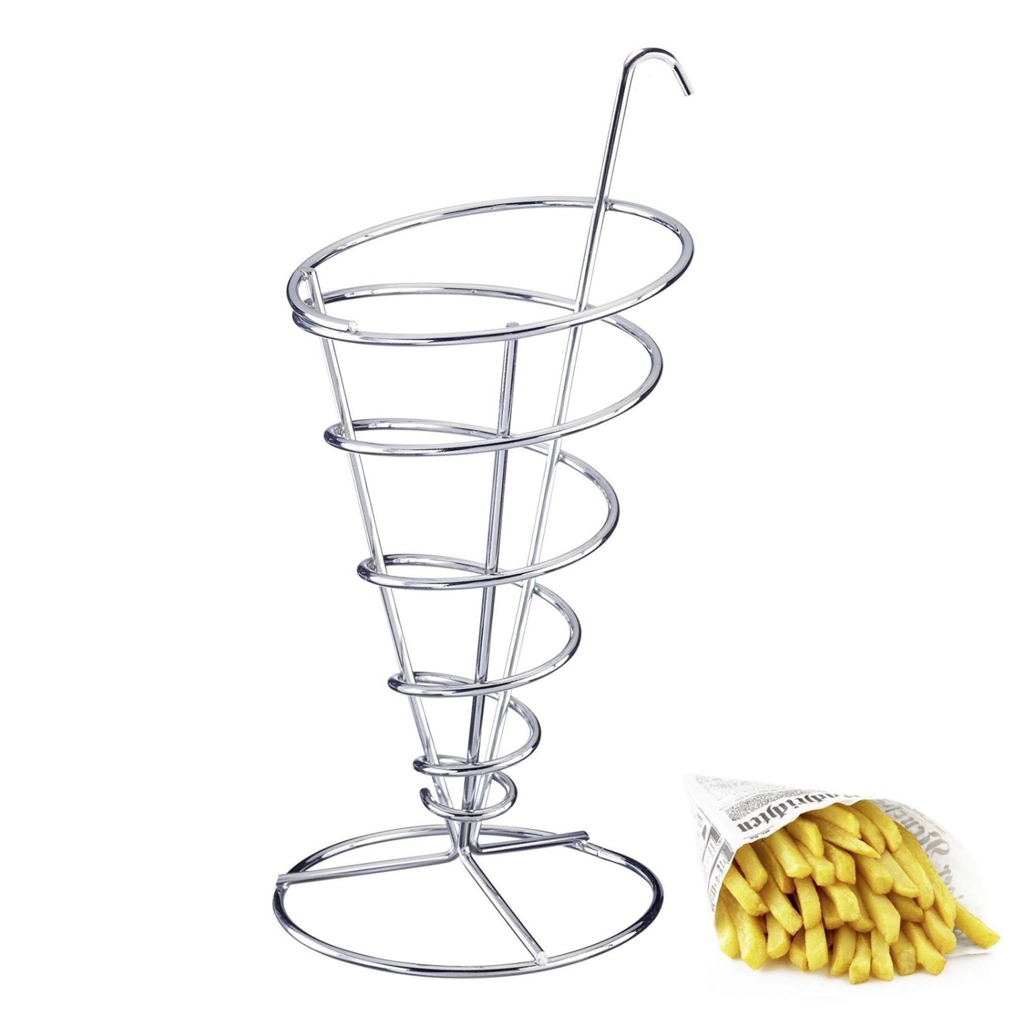 Entdecken Sie den Pommes-frites Ständer von Westmark: Hochwertiger Edelstahl, stabil, vielseitig für Snacks, ideal für Tapas und gesellige Abende.