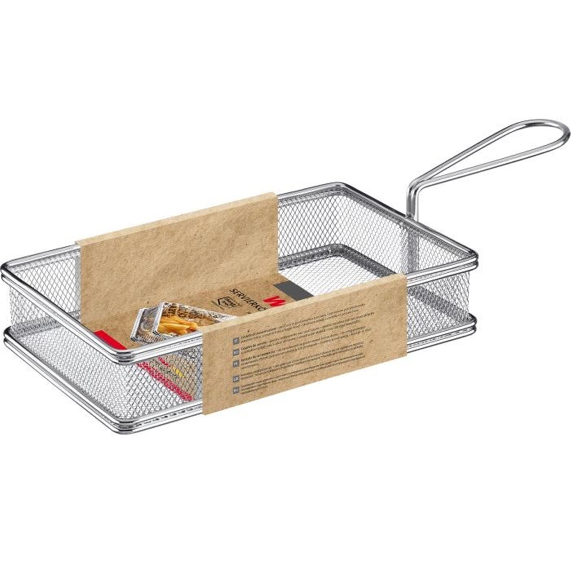 Elegantes Servierkörbchen von Westmark, ideal für Tapas und Snacks, 21,5 x 9,5 x 5,5 cm, perfekt für stilvolles Servieren.