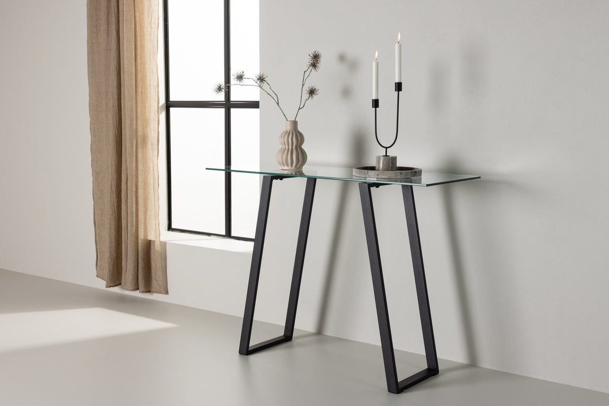 Horten Schreibtisch in Schwarz präsentiert im Onlineshop von KAQTU Design AG. Beistelltisch ist von Venture Home