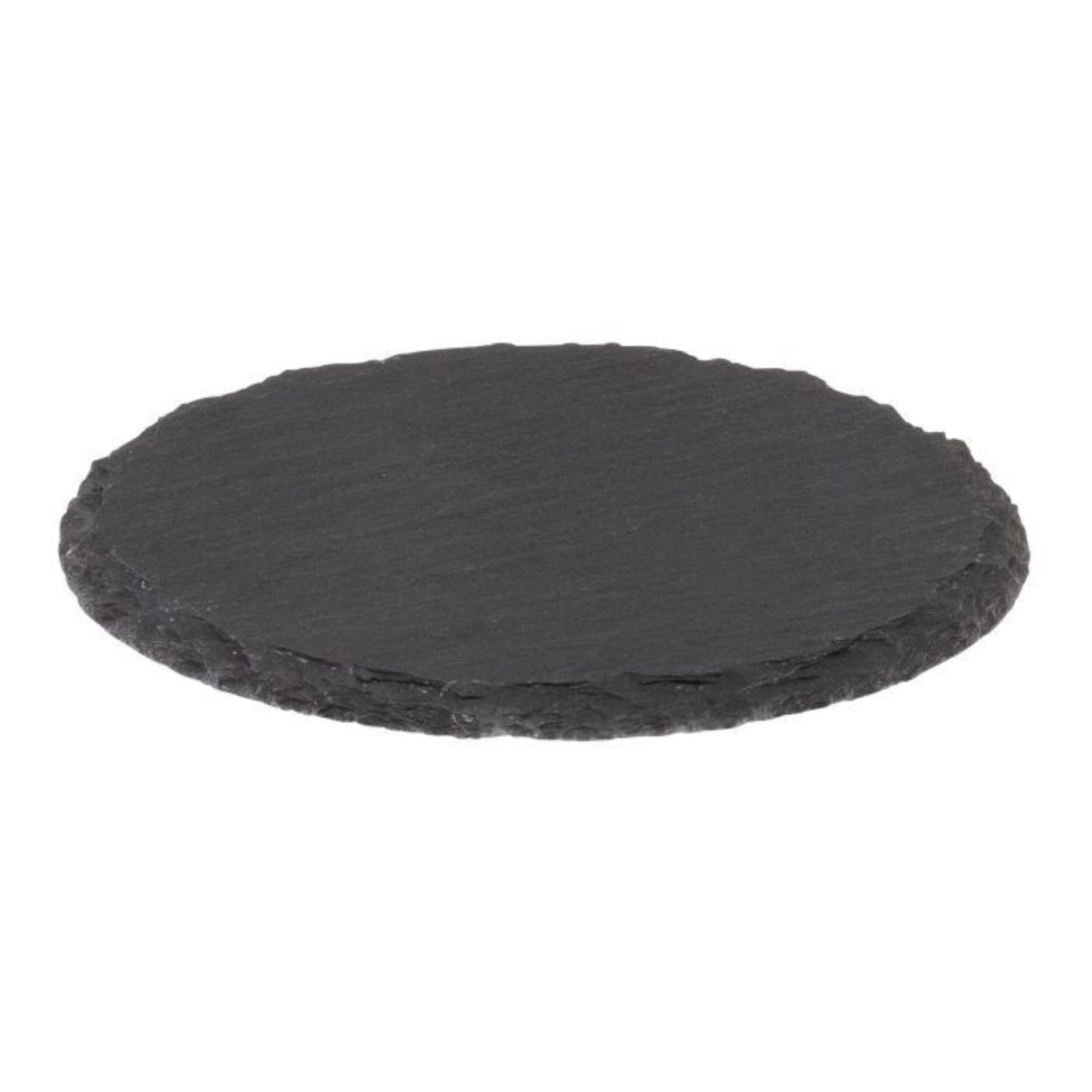 Lot de 4 dessous de verre en ardoise naturelle, ronds, D10cm