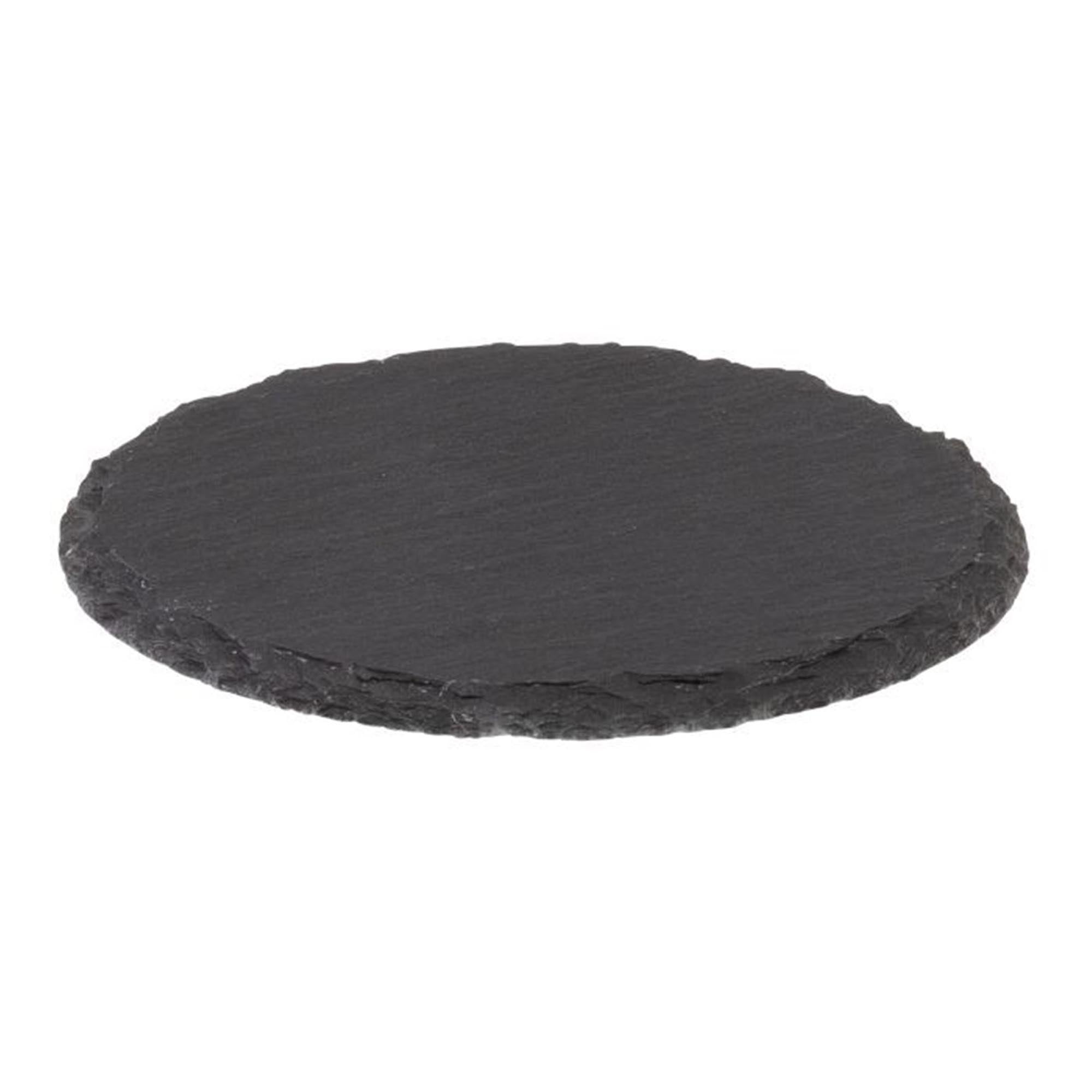 Rundes 4er Set Untersetzer aus Naturschiefer, Ø 10 cm, von Westmark. Ideal für Gläser, stilvoll und schützend für Oberflächen.