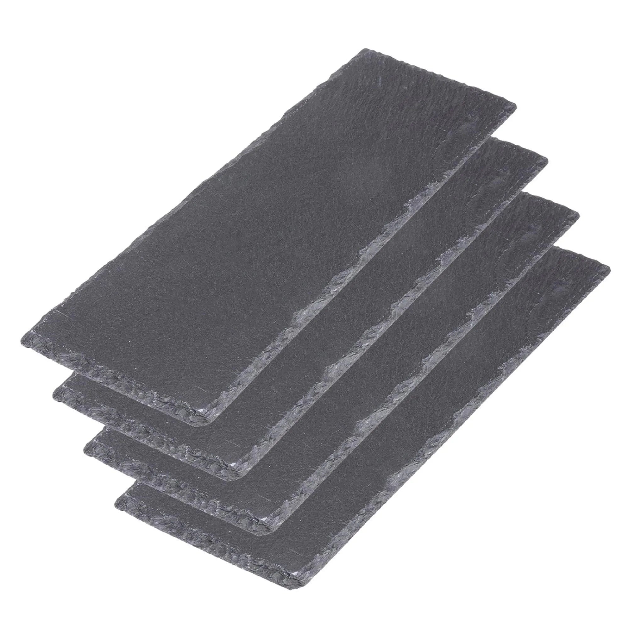 4 Servierplatten Naturschiefer Tapas u. Friends, 30x10cm,4sb in Schwarz präsentiert im Onlineshop von KAQTU Design AG. Platte ist von Westmark