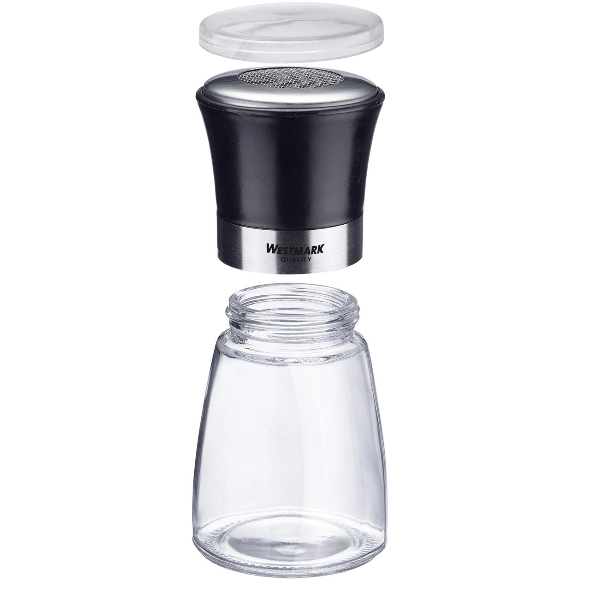 Eleganter Puderzuckerstreuer Blacky von Westmark, perfekt zum gleichmäßigen Bestäuben von Kuchen, Gebäck und Desserts.
