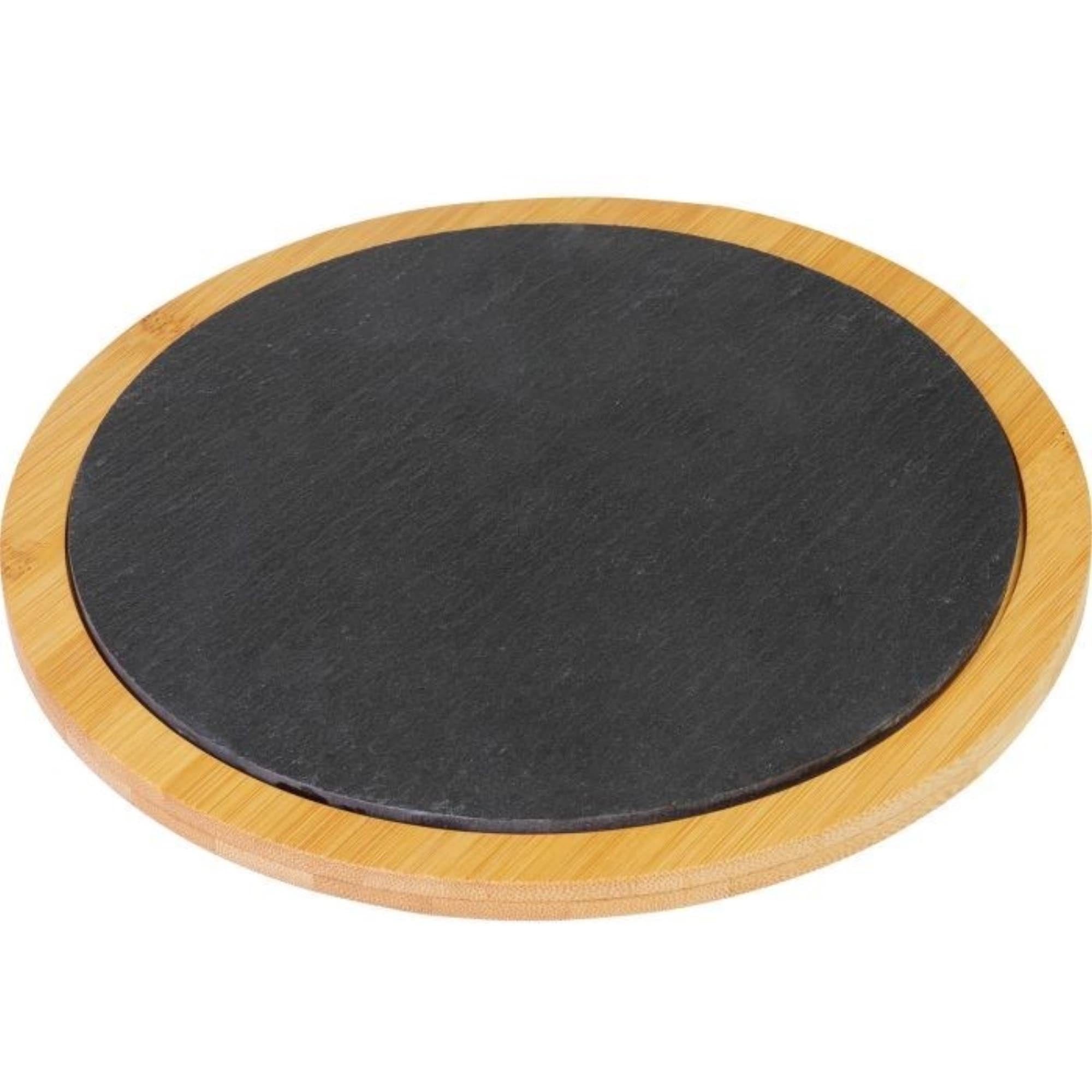 Servierplatte Tapas u. Friends, Schiefer in Bambus,D28cm ,s in Schwarz präsentiert im Onlineshop von KAQTU Design AG. Tablett ist von Westmark