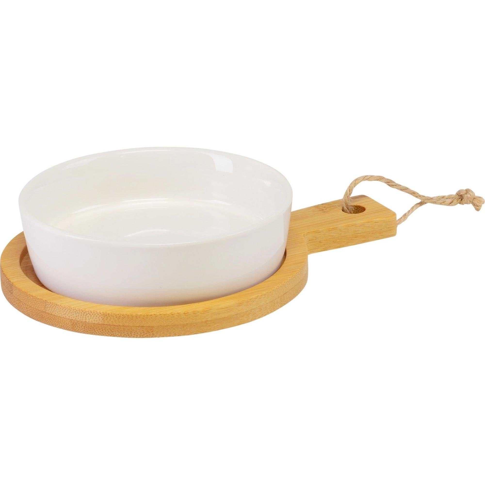 Keramikschälchen Tapas u. Friends, auf Bambus, D11cm, sb in Weiss präsentiert im Onlineshop von KAQTU Design AG. Schale ist von Westmark