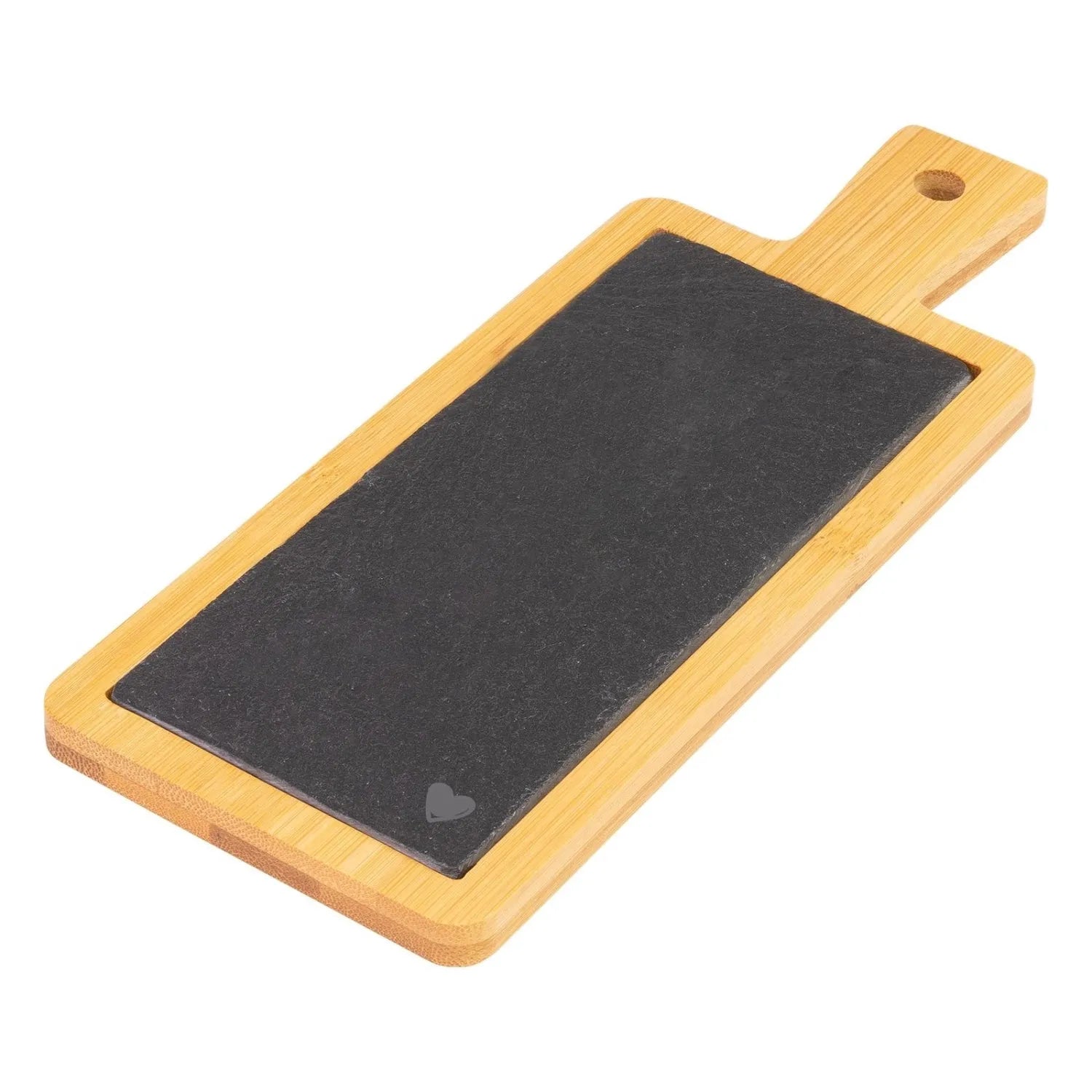 Tapasplatte Tapas u. Friends, Schiefer in Bambus, 23x9cm ,sb in Braun präsentiert im Onlineshop von KAQTU Design AG. Platte ist von Westmark
