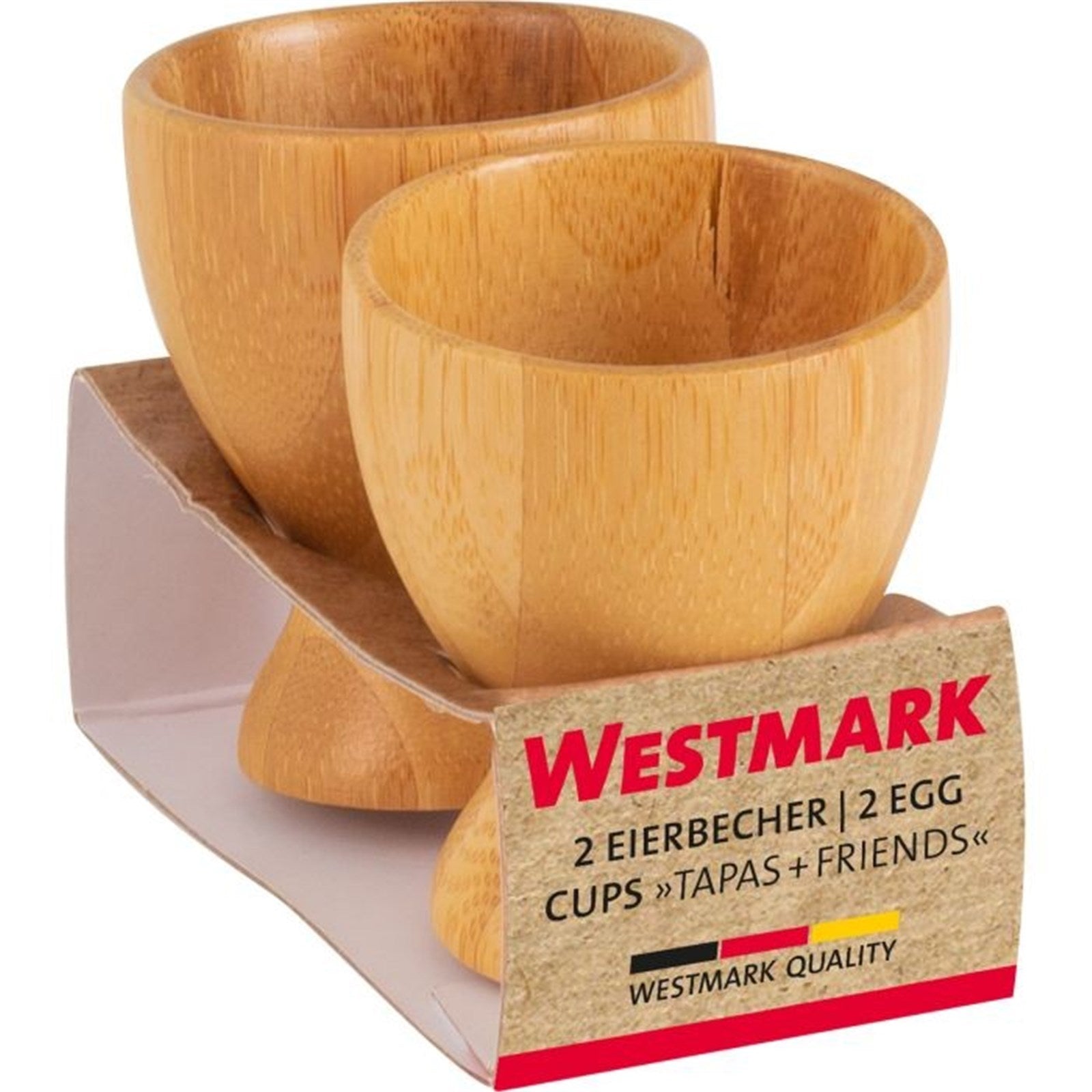 Set aus 2 Eierbechern aus Bambus von Westmark, perfekt für Frühstück und Brunch, nachhaltig, stilvoll und praktisch für den Alltag.