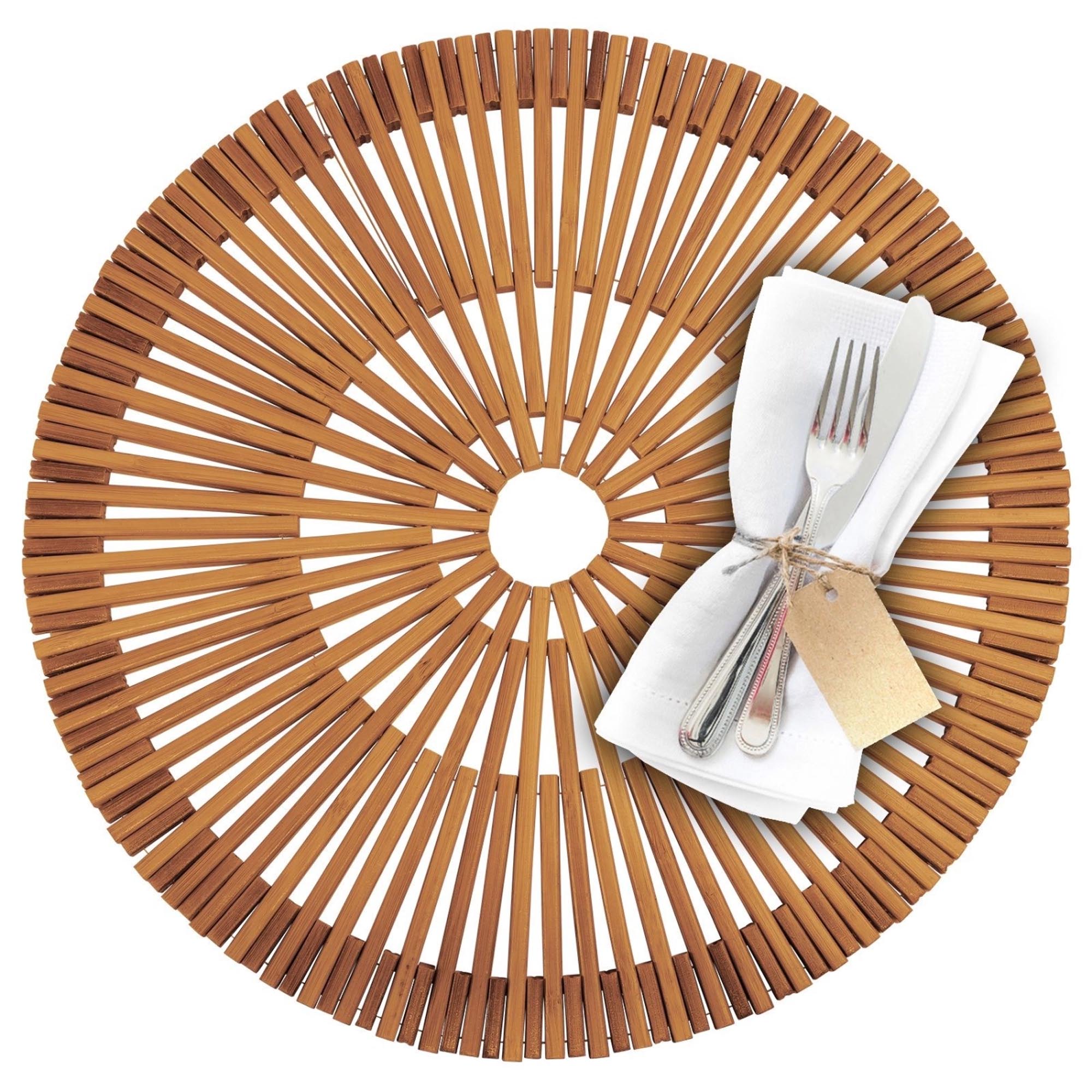 Rundes Tischset aus Bambus von Westmark, Ø 38 cm, nachhaltig und dekorativ, perfekt für den Esstisch, EAN 4004094701474.