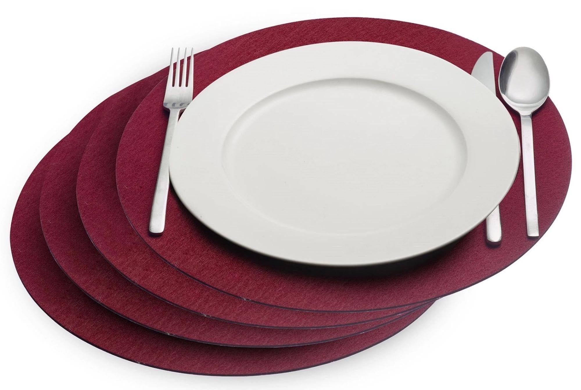 4er Set Tischsets Cozy, rund, D35cm, rot in Rot präsentiert im Onlineshop von KAQTU Design AG. Tischset ist von Westmark