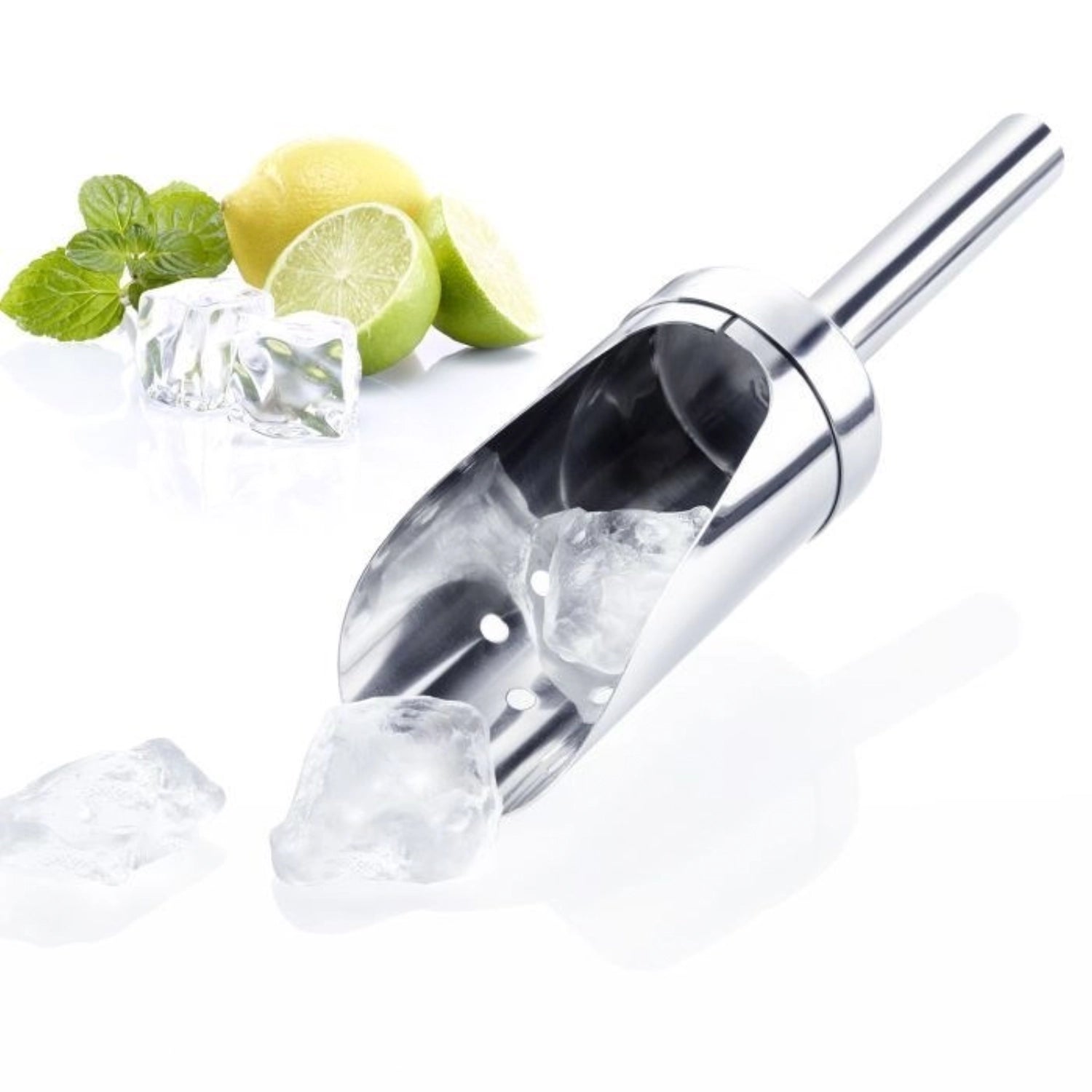 Elegante Eisschaufel aus hochwertigem Edelstahl, 120ml, perfekt für Cocktails und Getränke, ideal für jede Bar und festliche Anlässe.