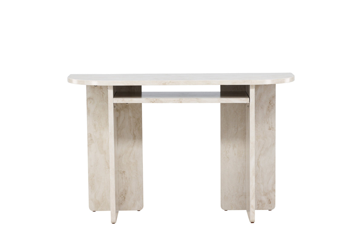 Ålesund Beistelltisch in Beige, rechteckige Form, Tischplatte aus MDF mit Papierlaminat-Oberfläche, Gestell in gleicher Farbgebung