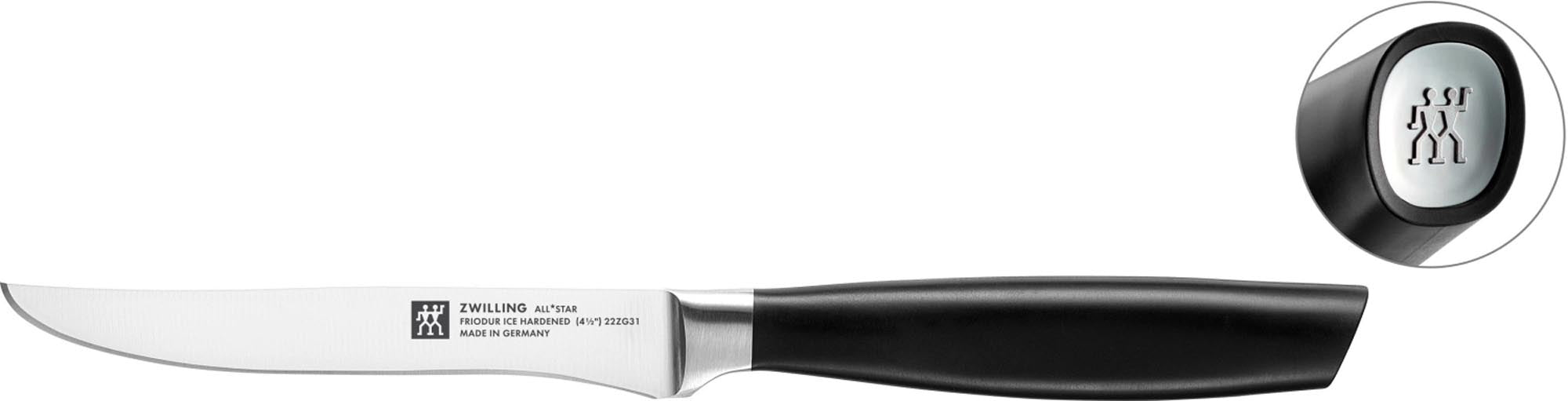 All Star Steakmesser 120, chrome-silber in Schwarz präsentiert im Onlineshop von KAQTU Design AG. Küchenmesser ist von Zwilling Kitchen