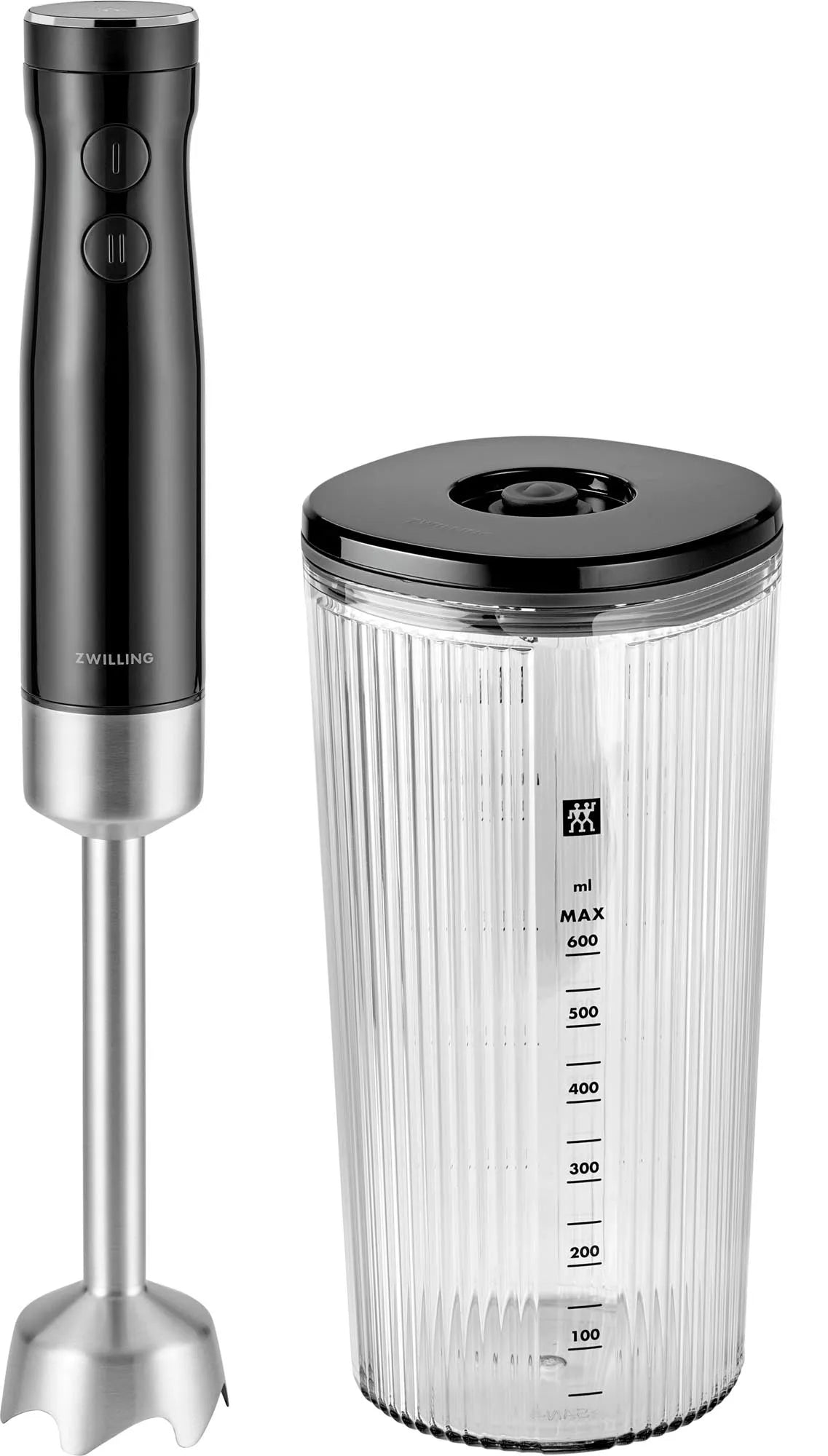Zwilling Stabmixer: Effizient mixen mit Becher und Vakuumdeckel.
