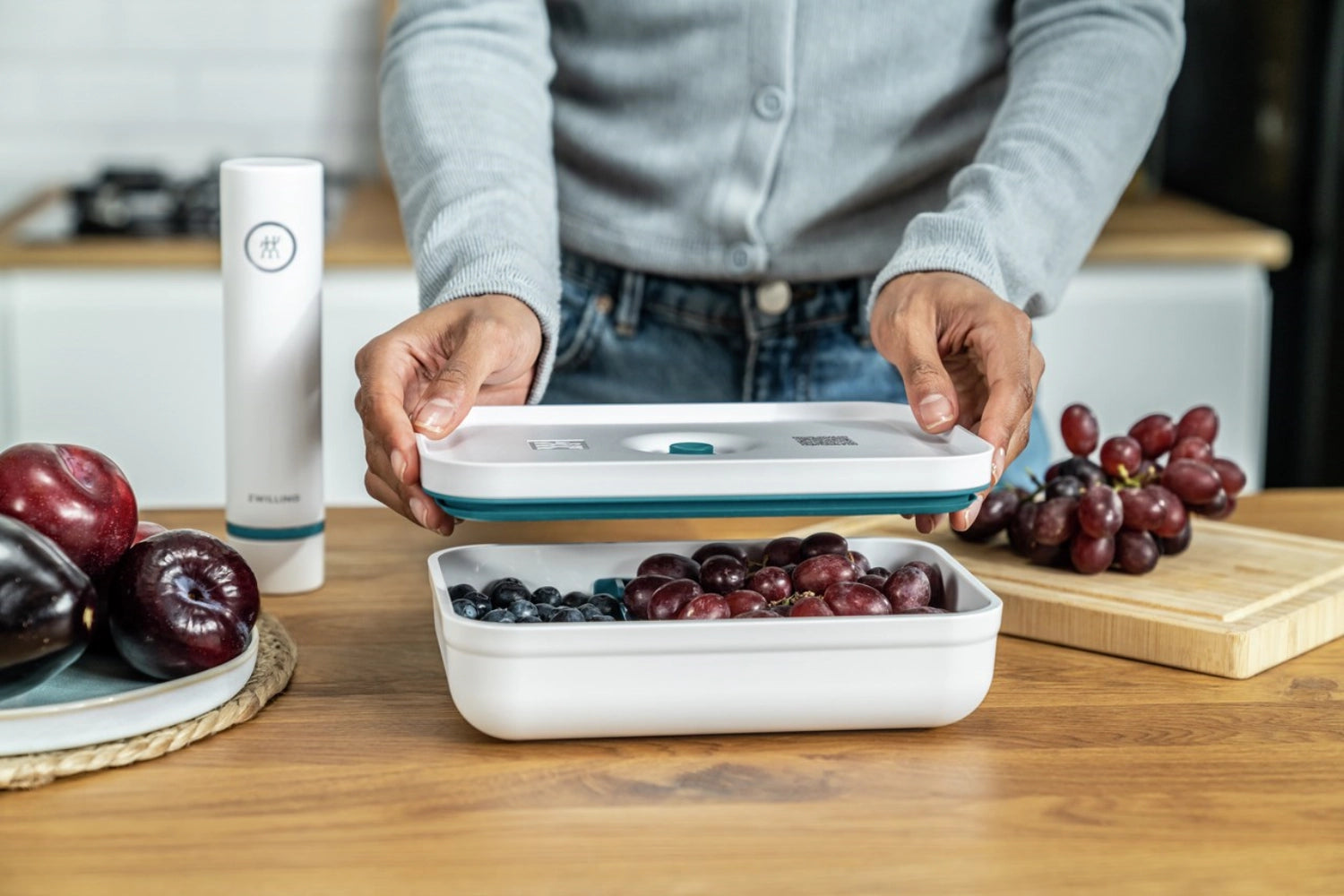 8tlg. La Mer Vakuum Starterset L Glas in Transparent präsentiert im Onlineshop von KAQTU Design AG. Aufbewahrungsbehälter ist von Zwilling