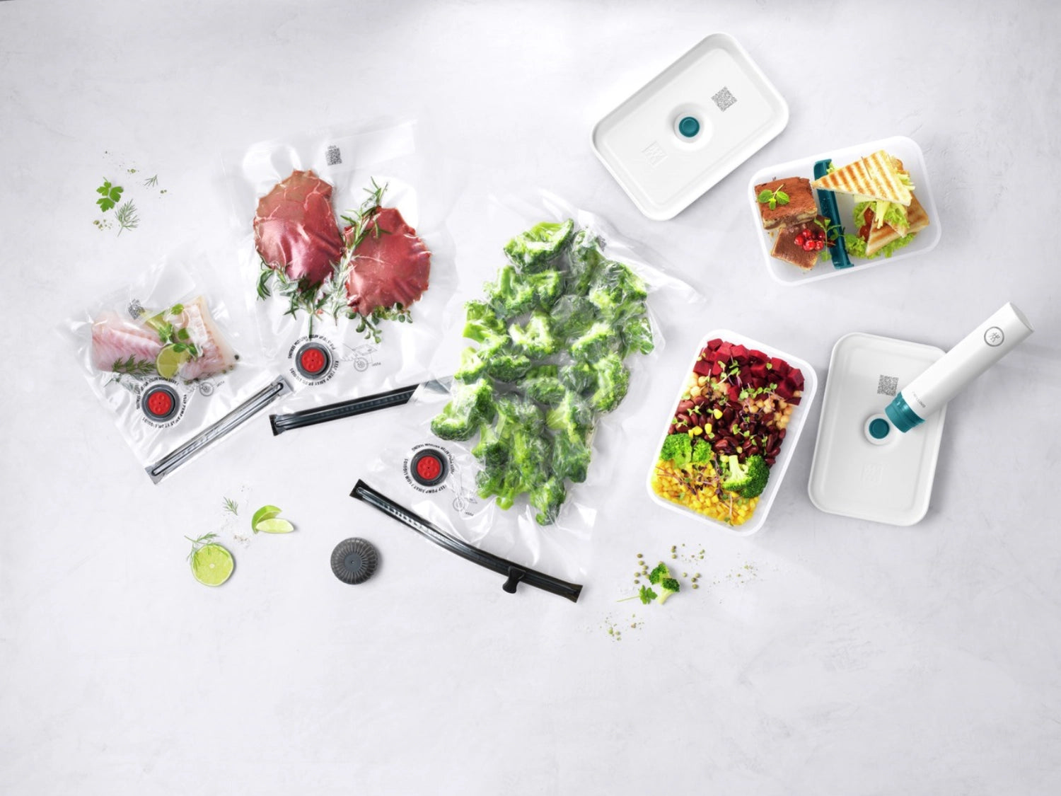 8tlg. La Mer Vakuum Starterset L Kunststoff in Weiss präsentiert im Onlineshop von KAQTU Design AG. Aufbewahrungsbehälter ist von Zwilling