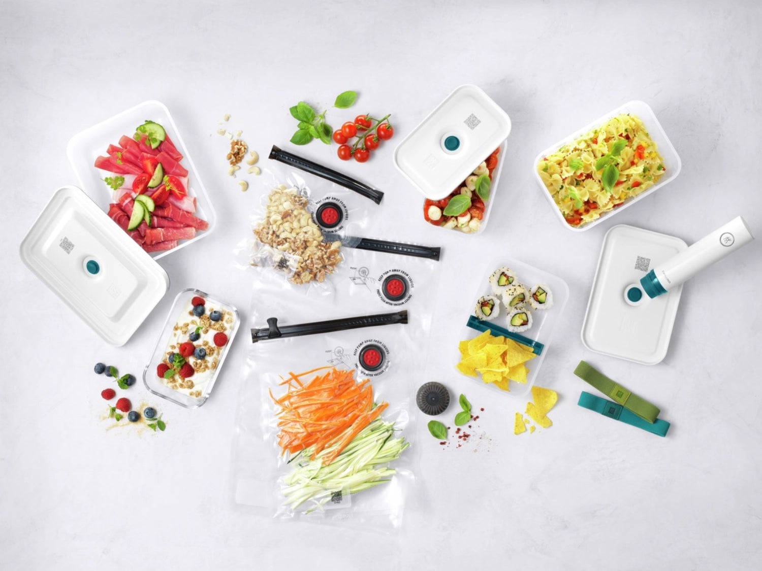 16tlg. La Mer Vakuum Starterset, M/L Kunststoff in Weiss präsentiert im Onlineshop von KAQTU Design AG. Aufbewahrungsbehälter ist von Zwilling