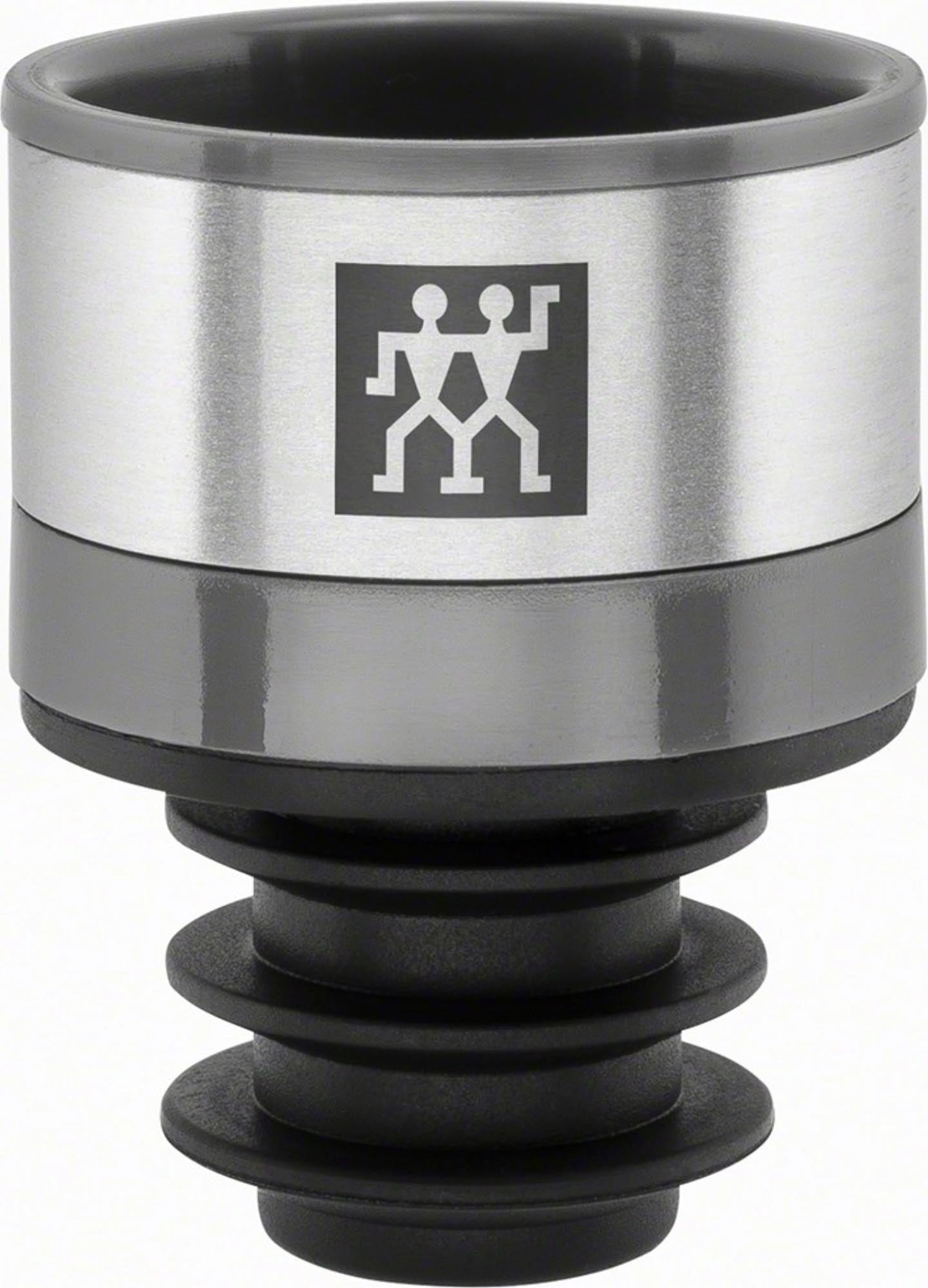 Vakuum Weinverschluss 3-tlg., 3x3x4 cm, grau in Schwarz präsentiert im Onlineshop von KAQTU Design AG. Barzubehör ist von Zwilling Kitchen