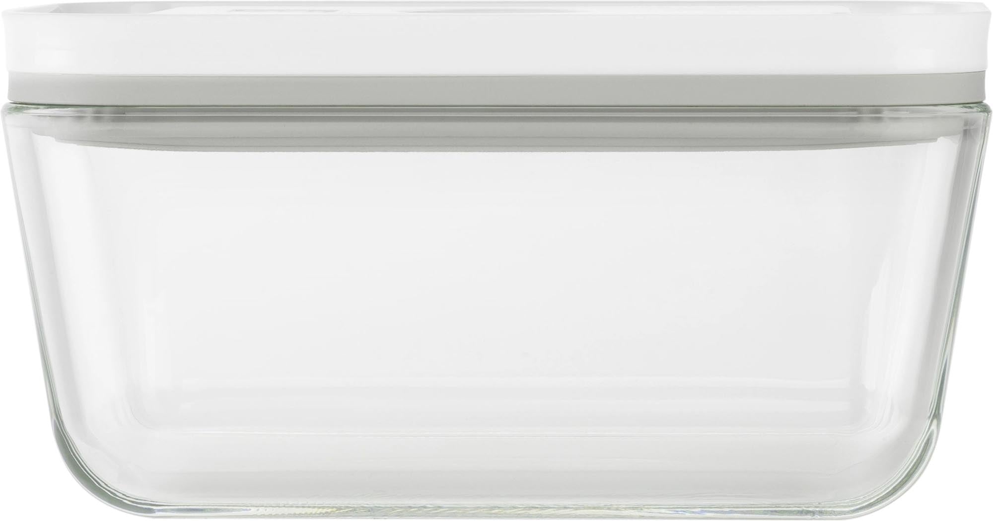 Hochwertige Vakuumbox aus Glas, 0.9L, 18.2x11.2x9.8 cm, ideal für frische Lebensmittelaufbewahrung. Praktisch und langlebig von Zwilling Kitchen.