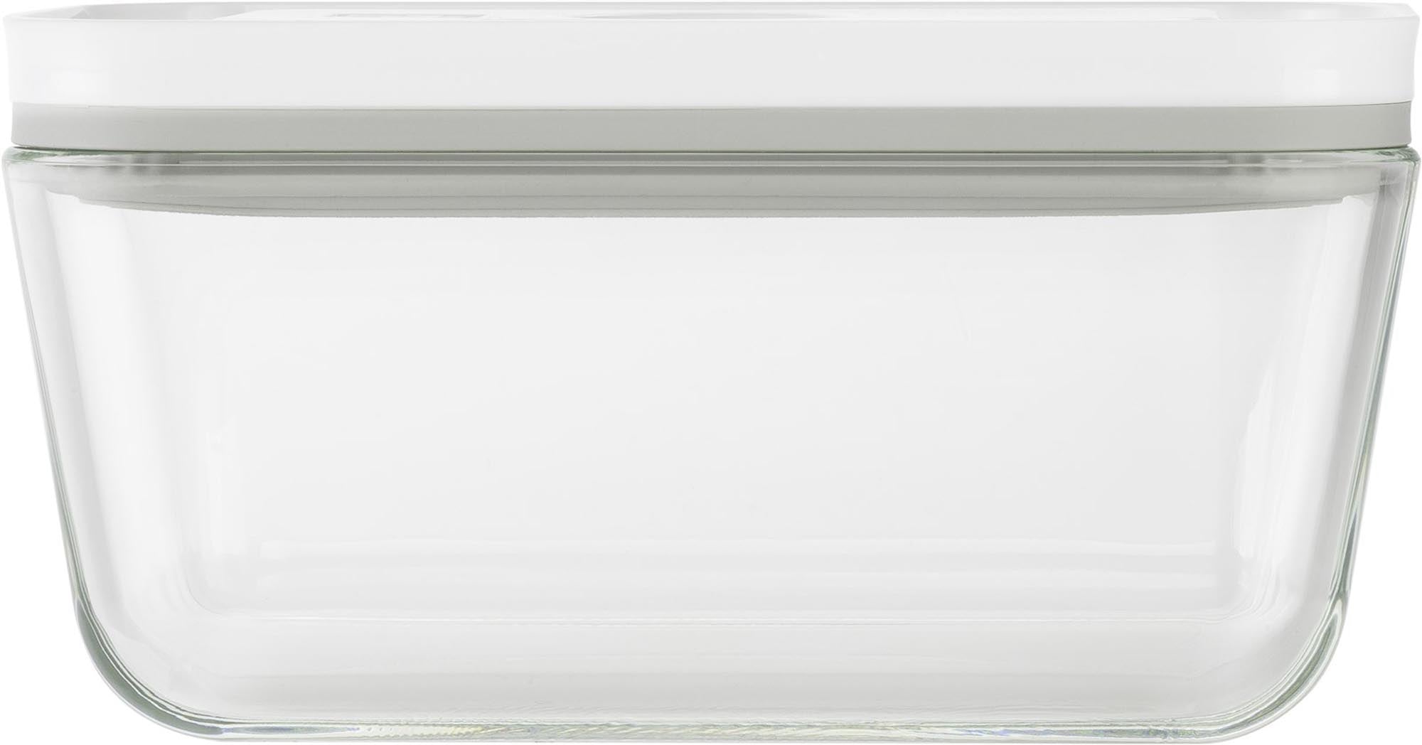 Hochwertige Vakuumbox aus Glas, 0.9L, 18.2x11.2x9.8 cm, ideal für frische Lebensmittelaufbewahrung. Robust und stilvoll von Zwilling Kitchen.