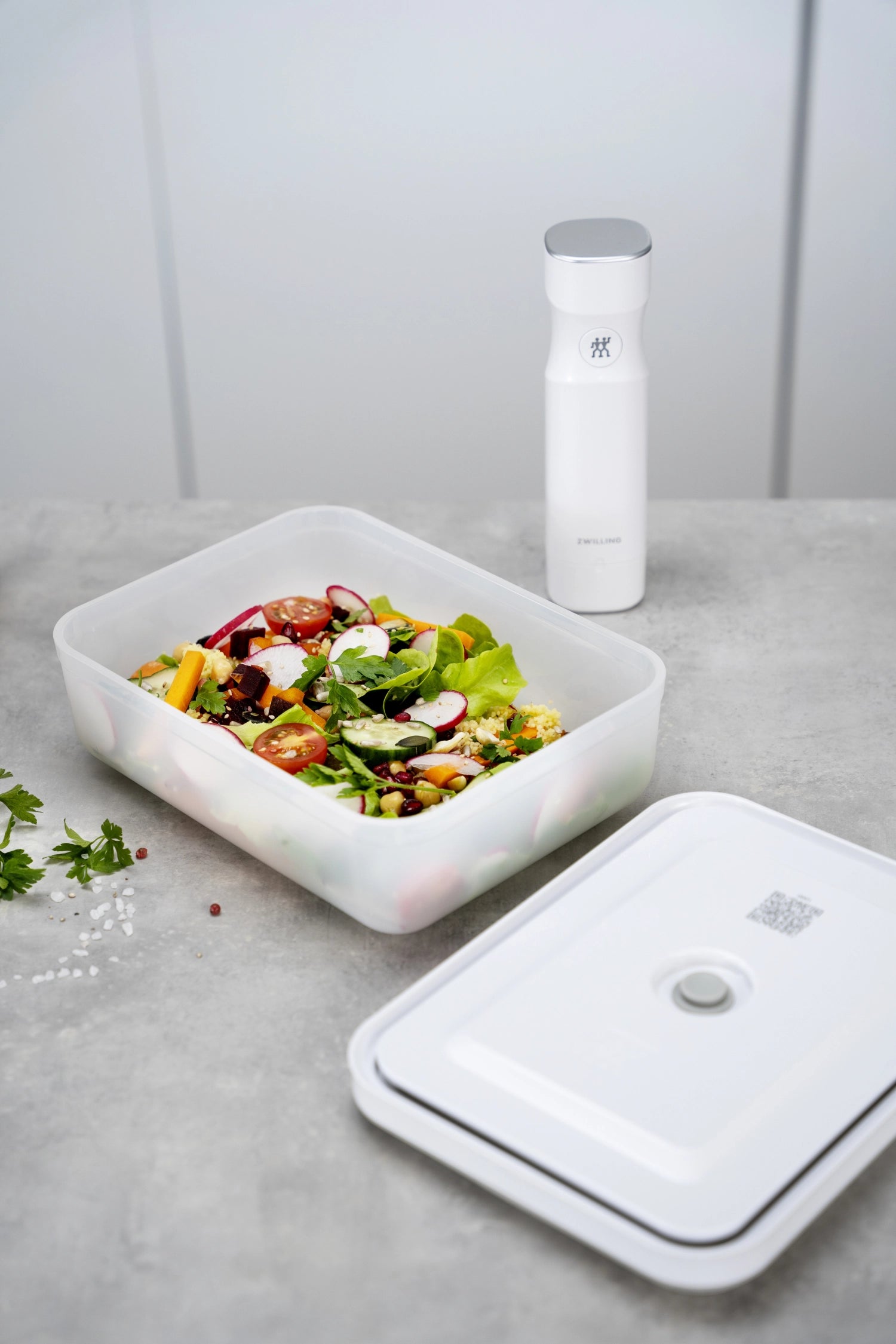 Vakuumbox L von Zwilling Kitchen, aus langlebigem Kunststoff, perfekt für die frische Aufbewahrung von Lebensmitteln, Maße: 21.4x14.4x12.8 cm, 2.0L.