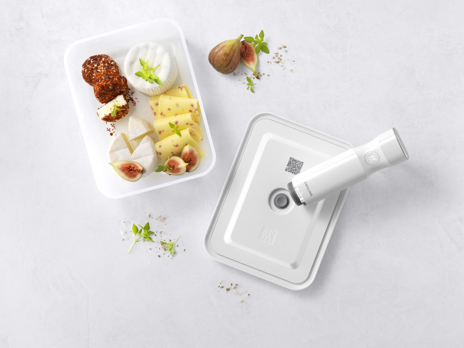 Vakuumbox L von Zwilling Kitchen, aus robustem Kunststoff, ideal zur luftdichten Lagerung von Lebensmitteln, 2.0L, Maße: 21.4x14.4x12.8 cm.