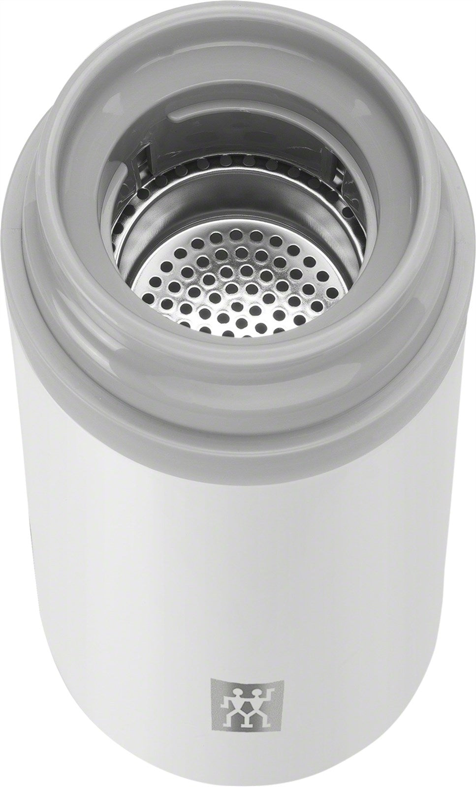 Infuseur à thé et fruits thermos Bottle, 420 ml, blanc argenté